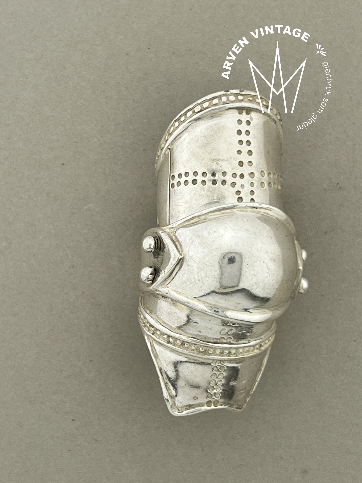 Vintage sølv ring str 59