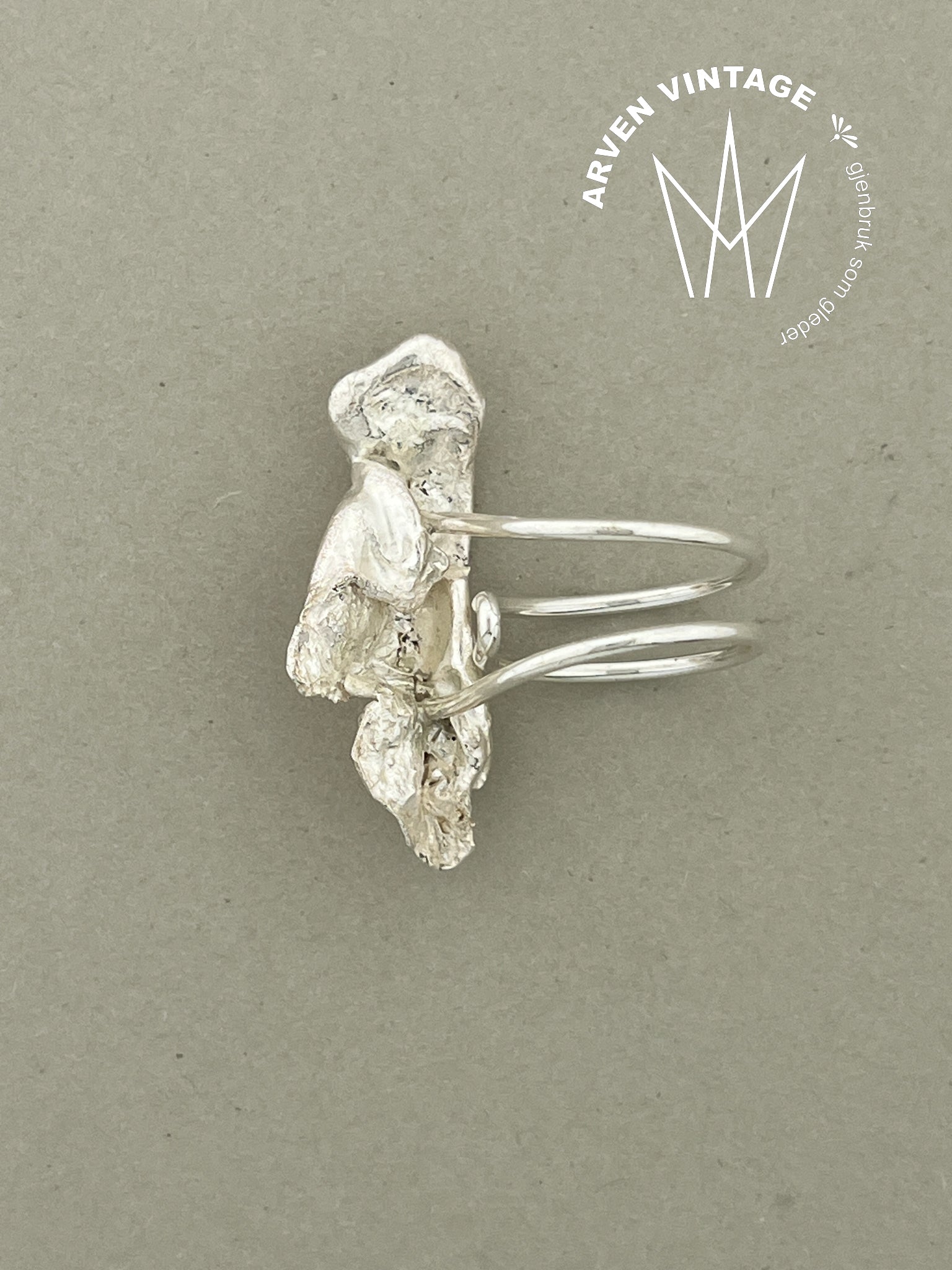 Vintage sølv ring str 54