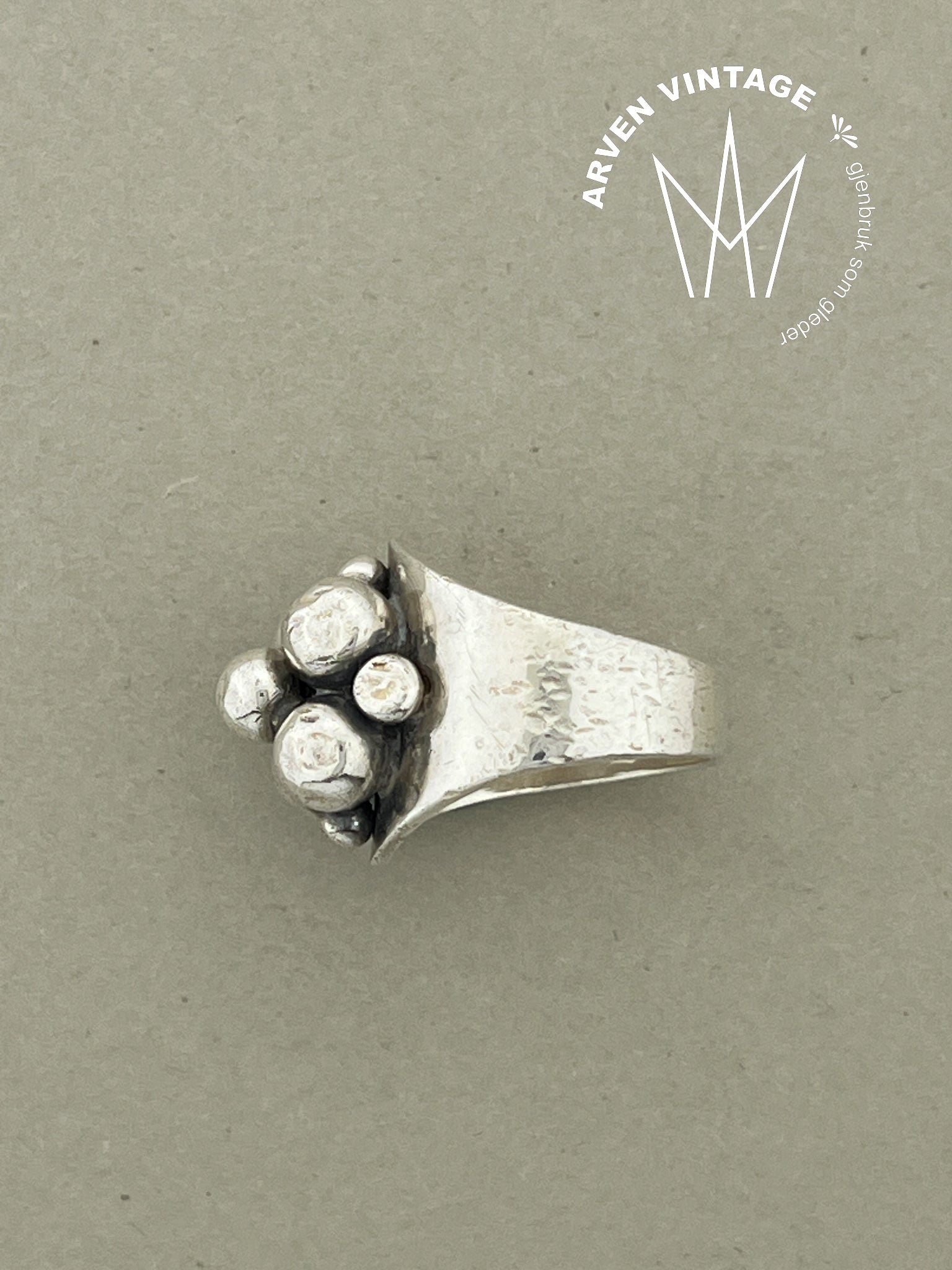 Vintage sølv ring E. Granit str 51