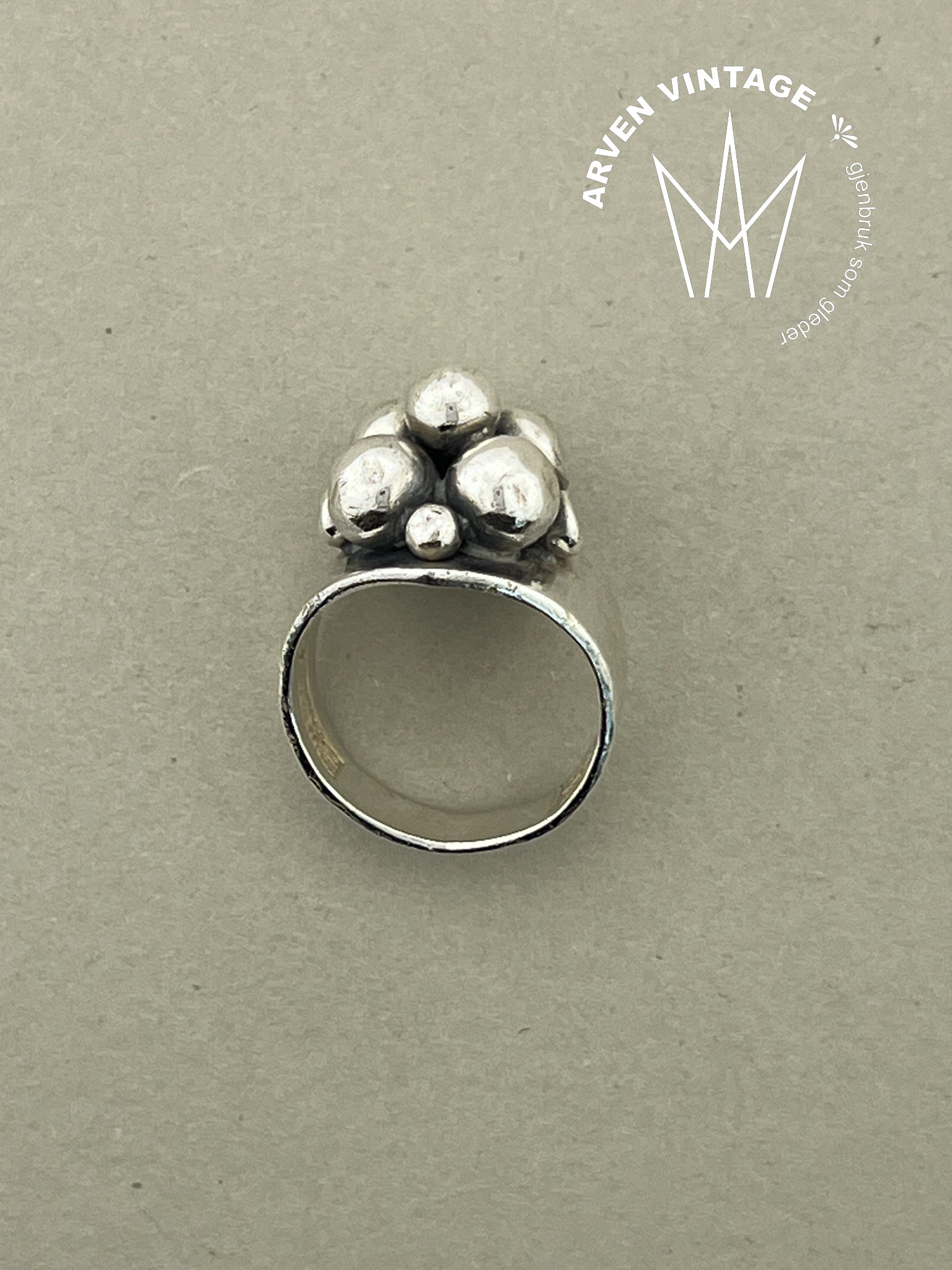 Vintage sølv ring E. Granit str 51