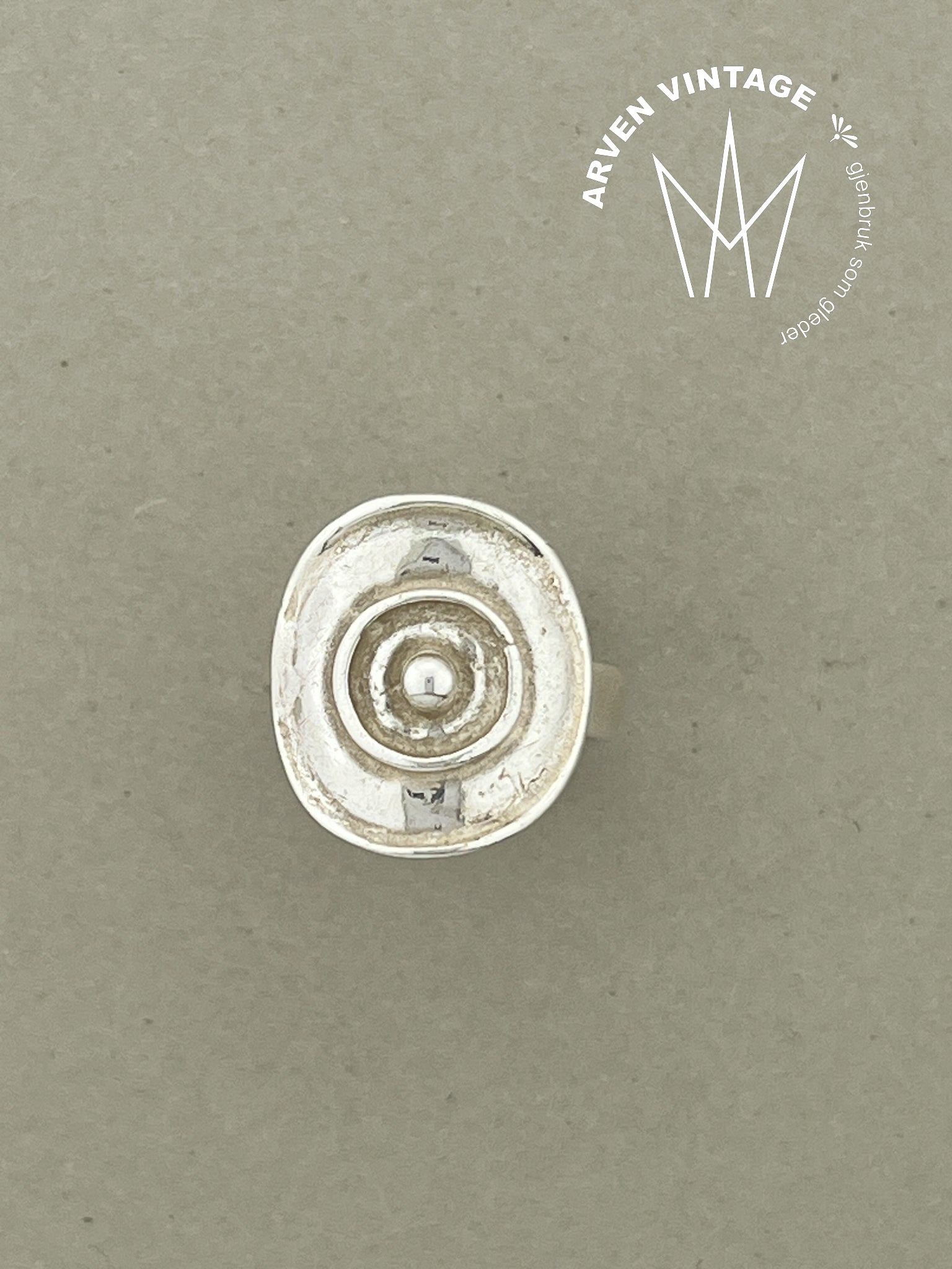 Vintage sølv ring str 50