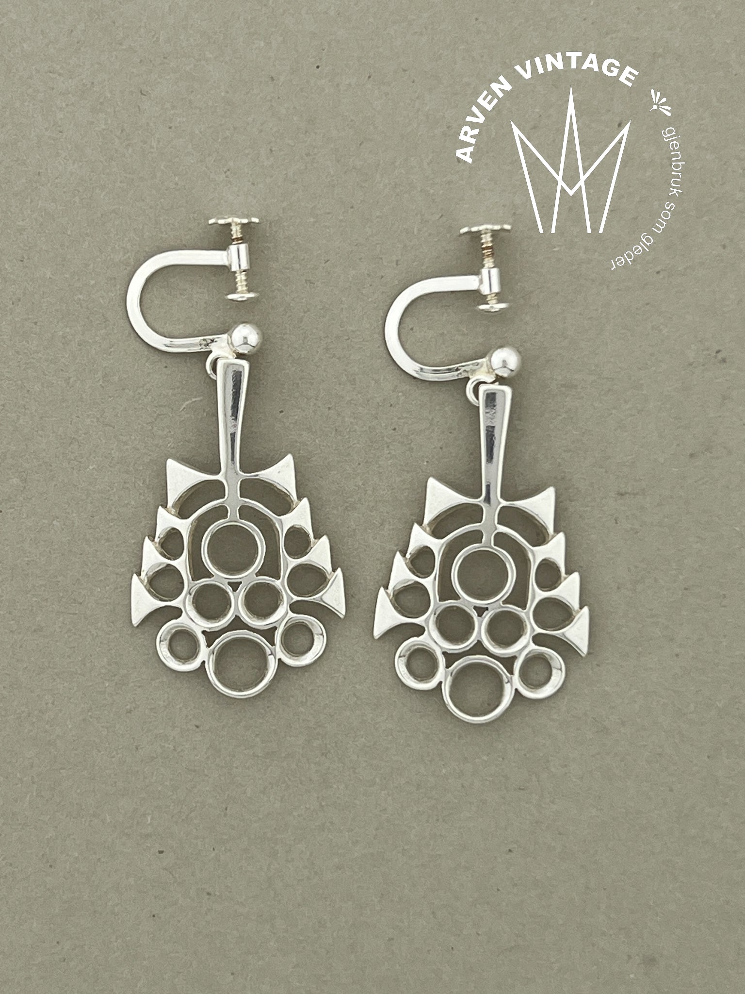 Vintage sølv ørepynt