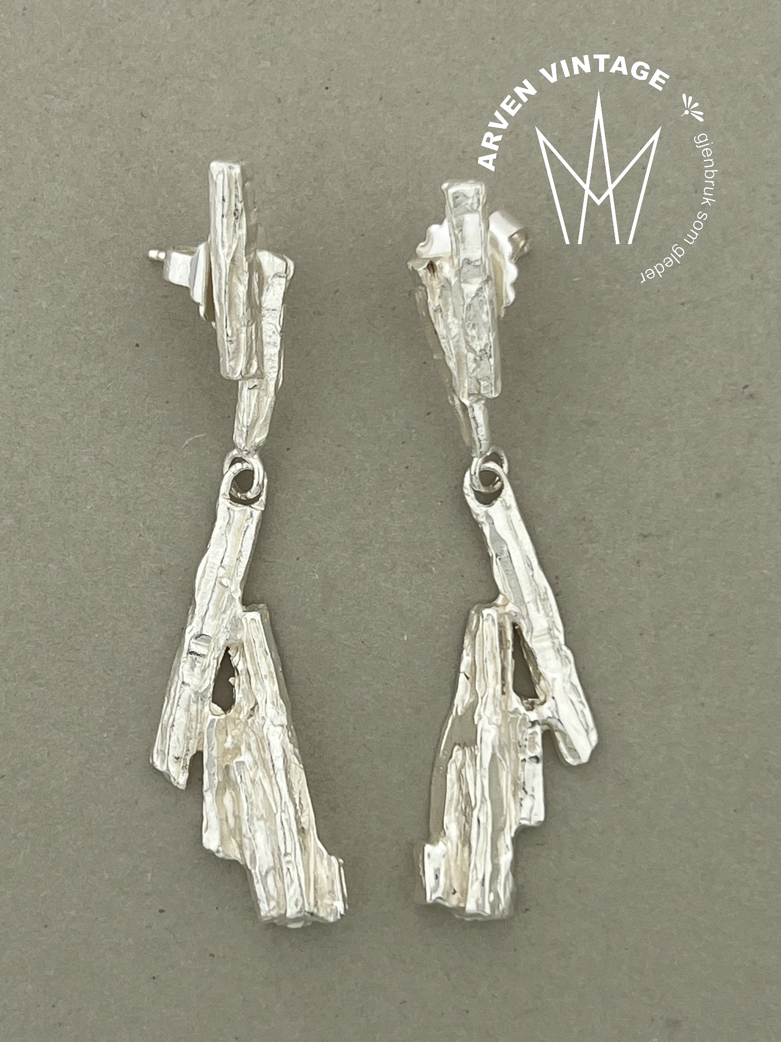 Vintage sølv ørepynt Gaia