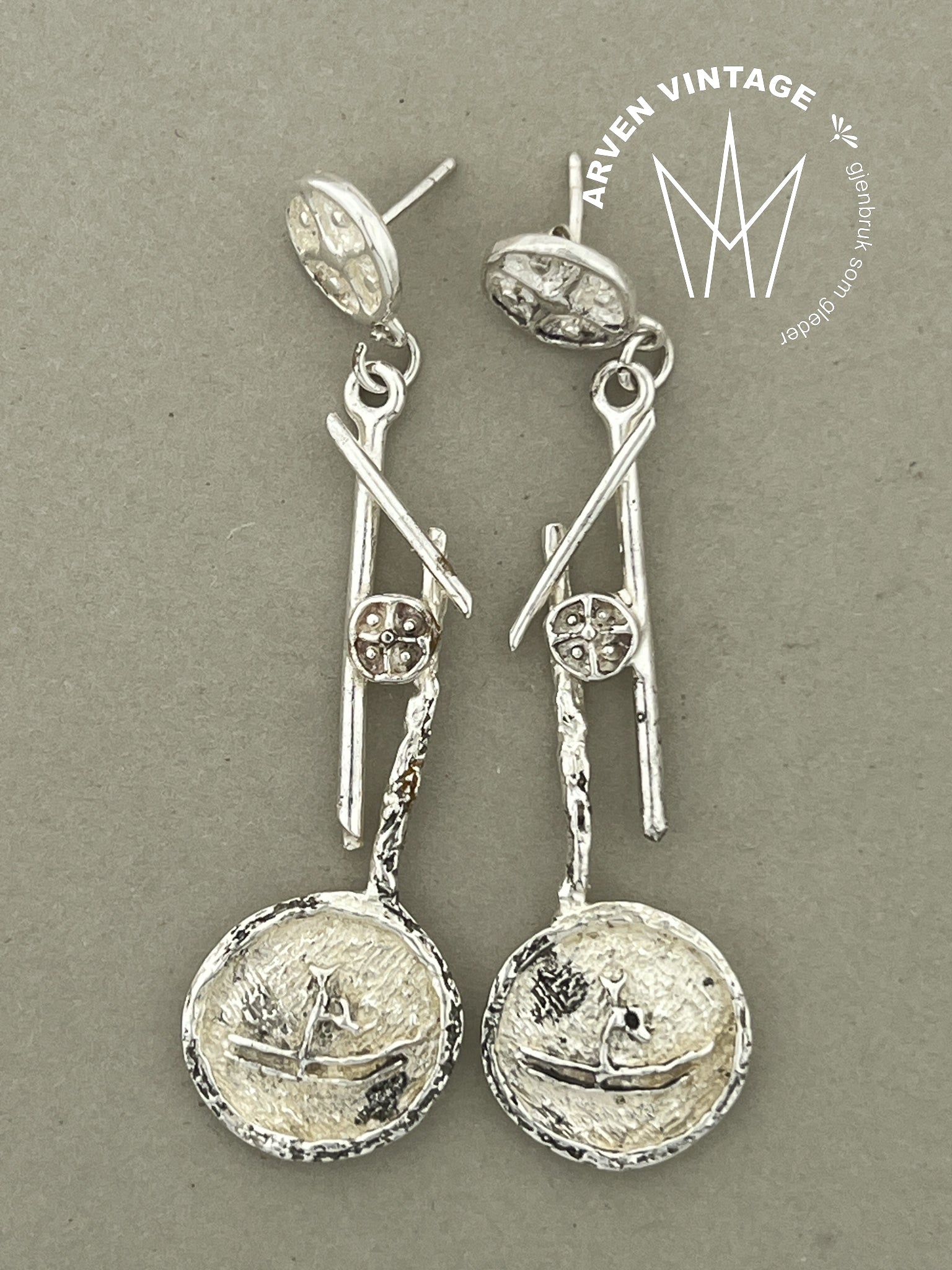 Vintage sølv ørepynt