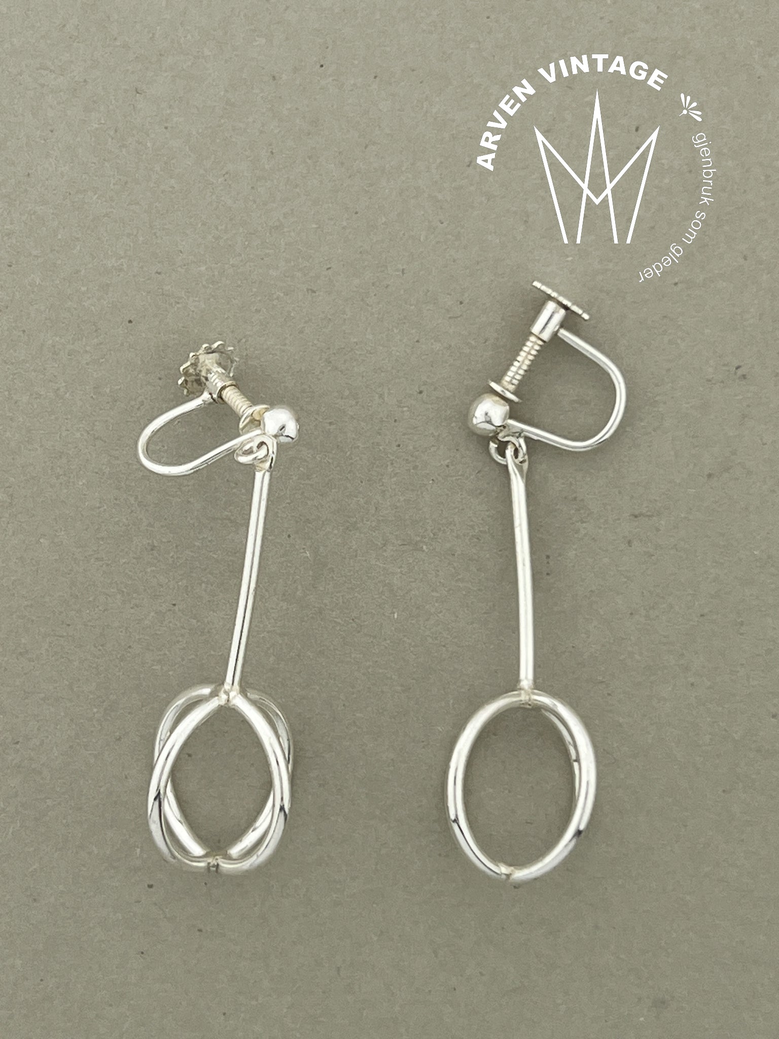 Vintage sølv ørepynt