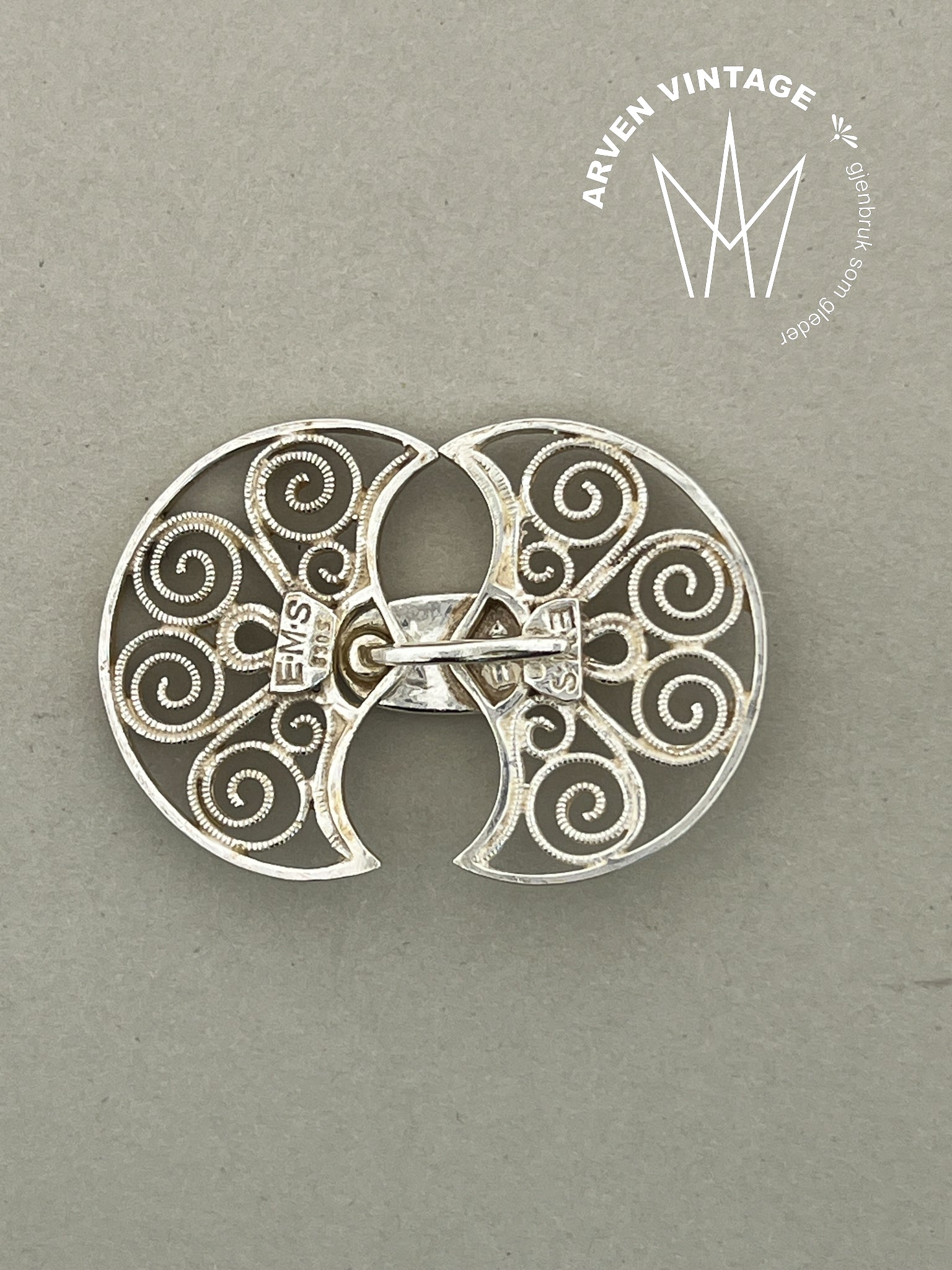 Vintage sølv beltespenne