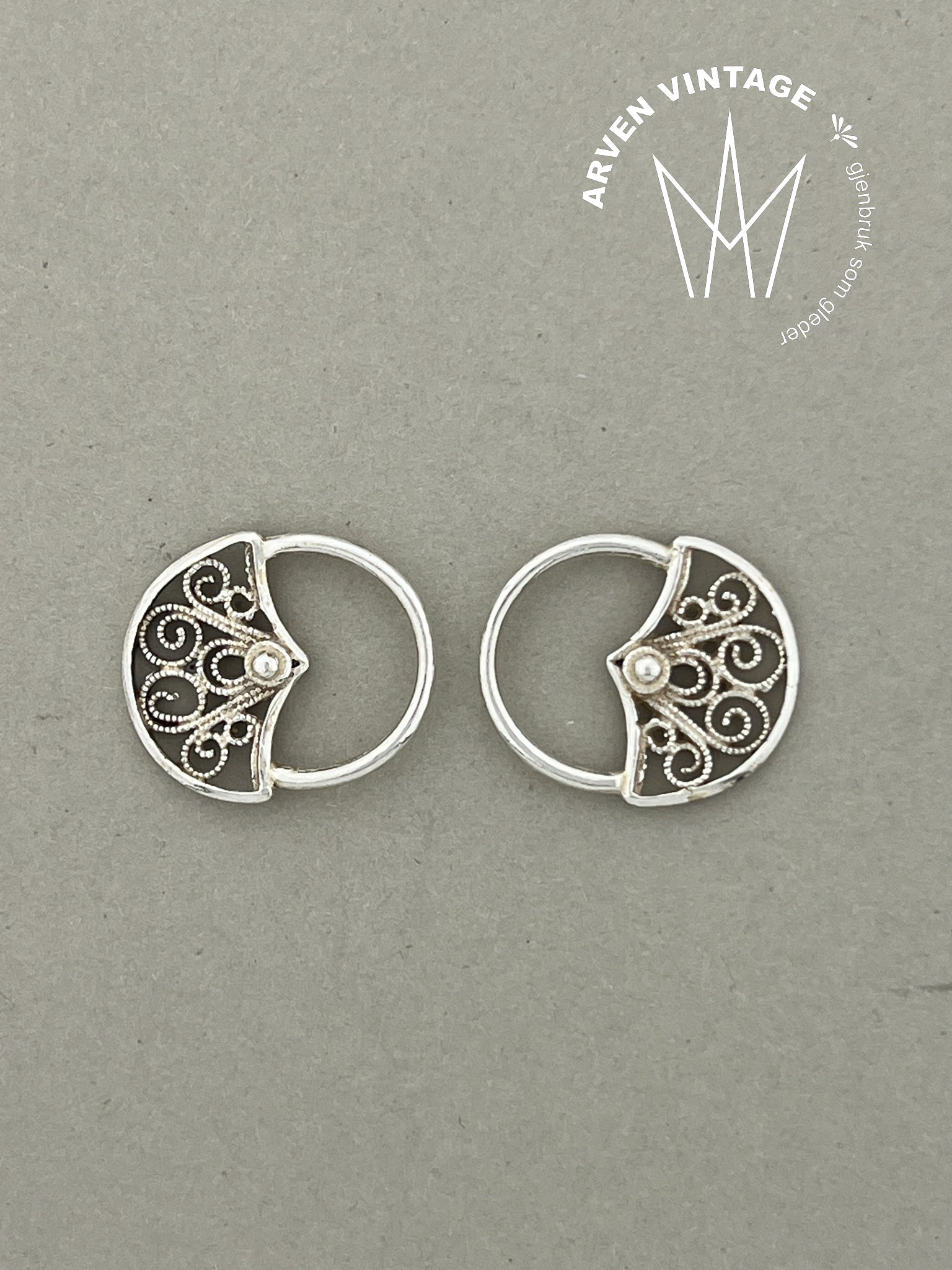 Vintage sølv maljer (par)