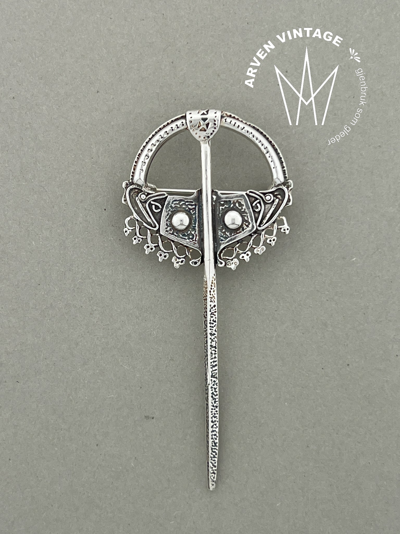 Vintage sølv brosje Hatteberg