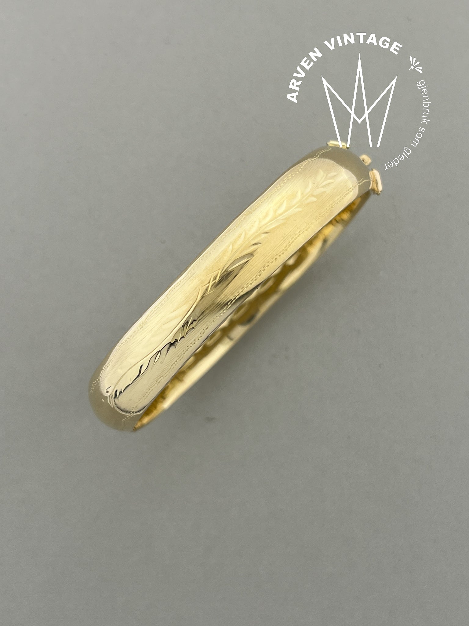 Vintage armring 18K gult gull 18cm