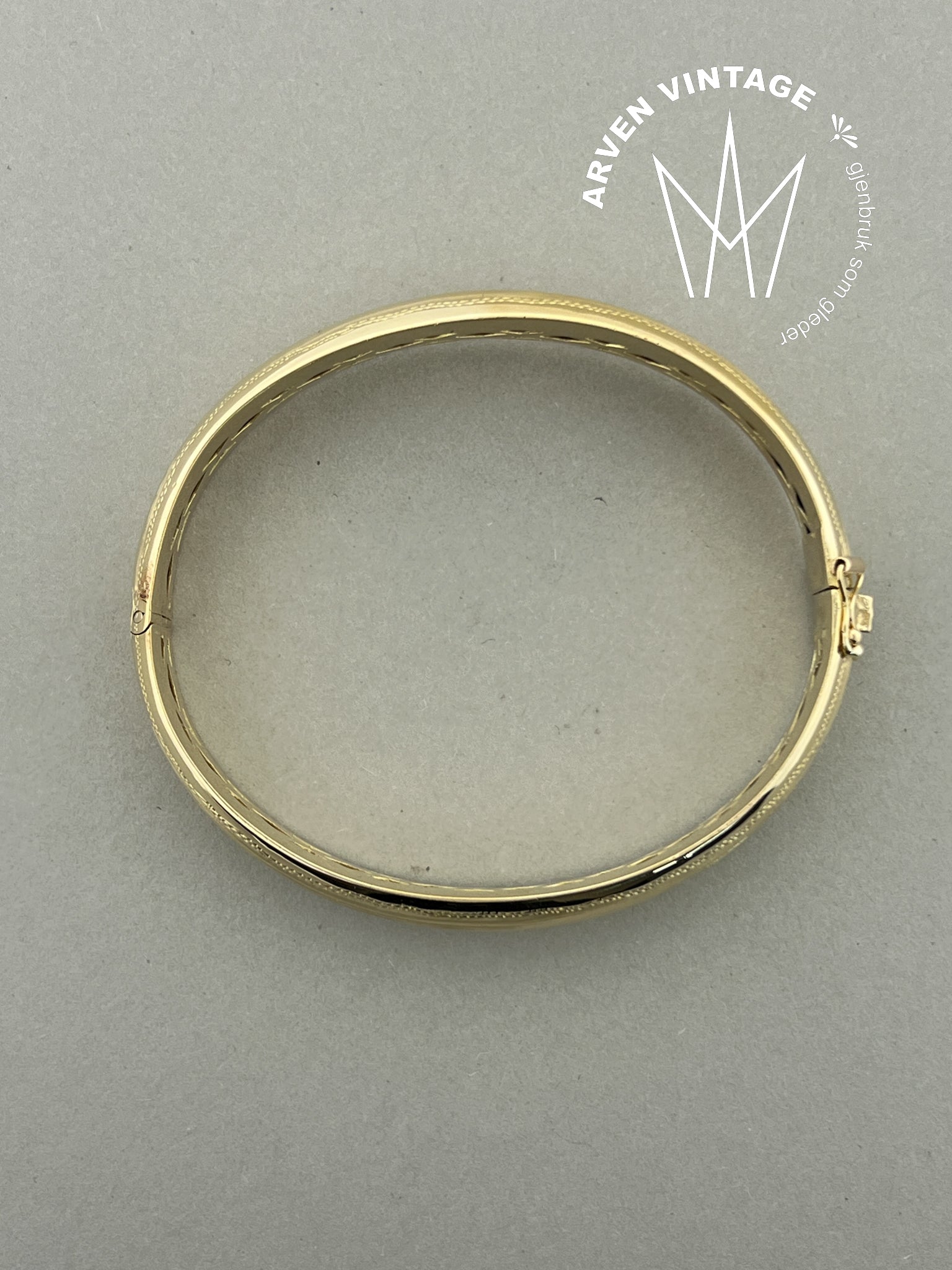 Vintage armring 18K gult gull 18cm
