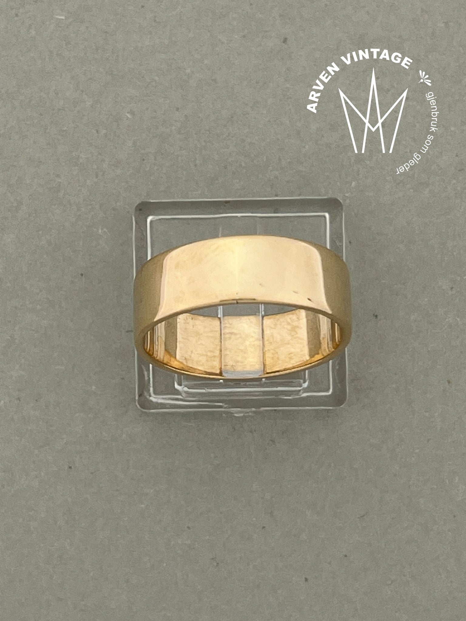 Vintage glatt ring rosè gull str58