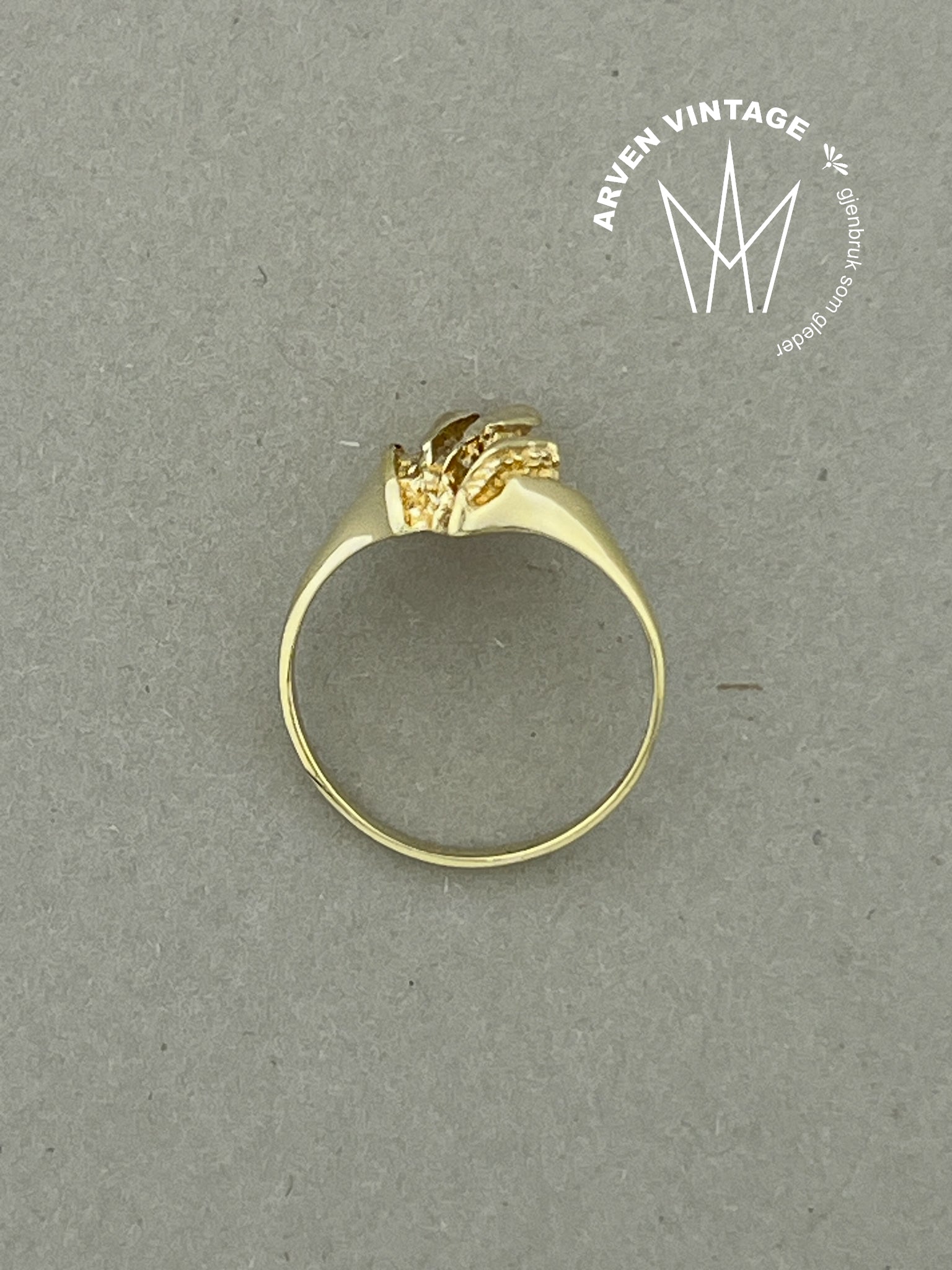 Vintage ring gult gull str54