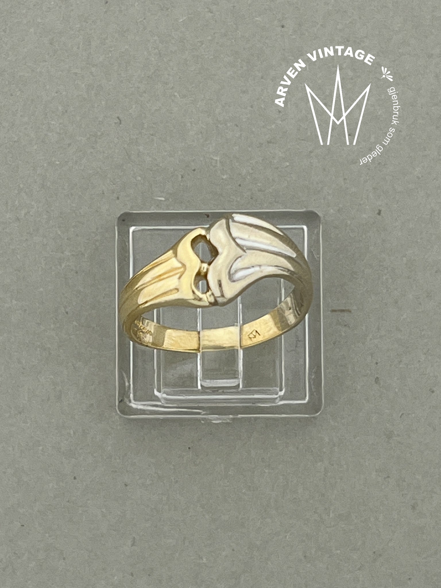 Vintage ring gult gull str52