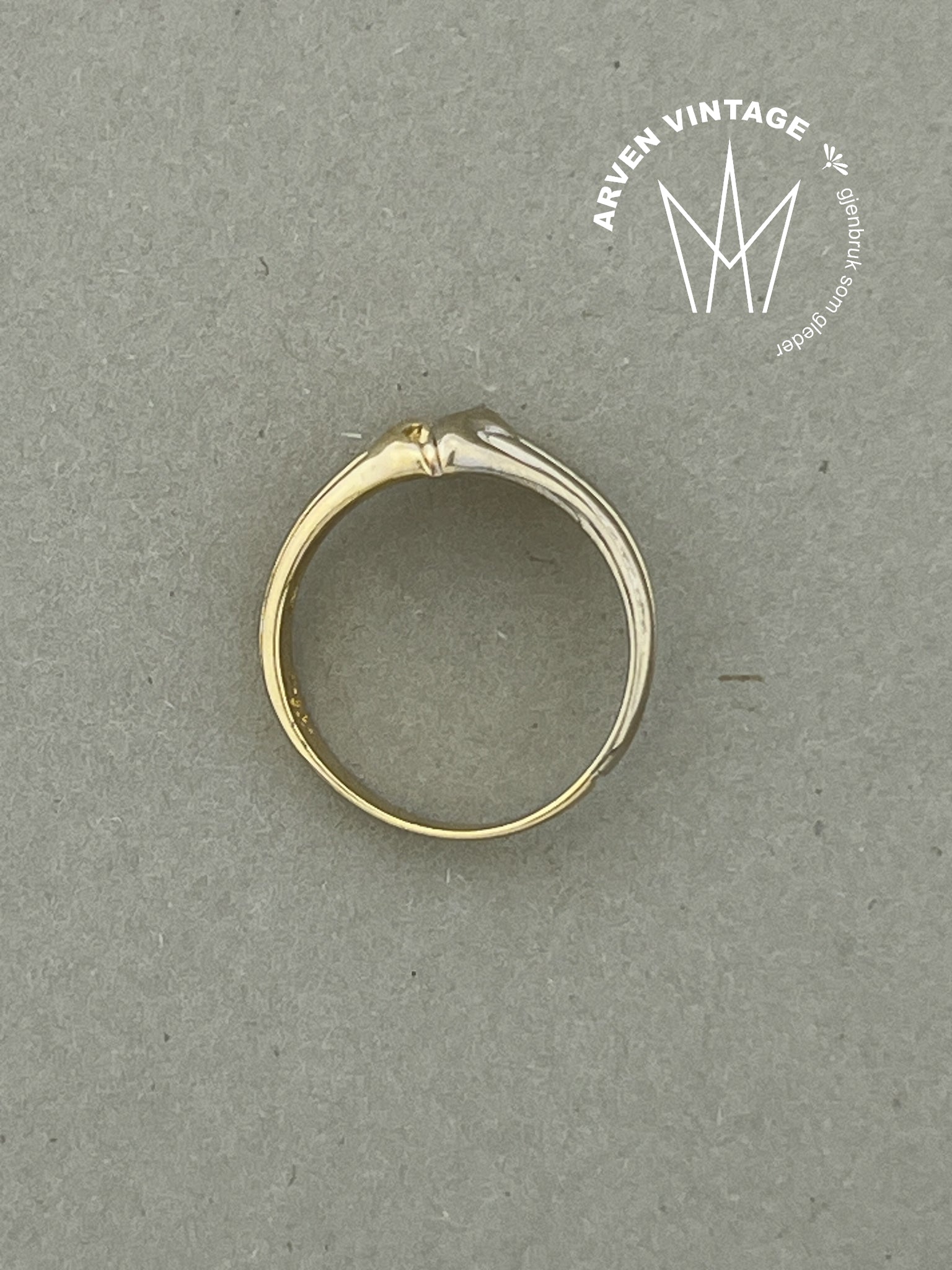 Vintage ring gult gull str52