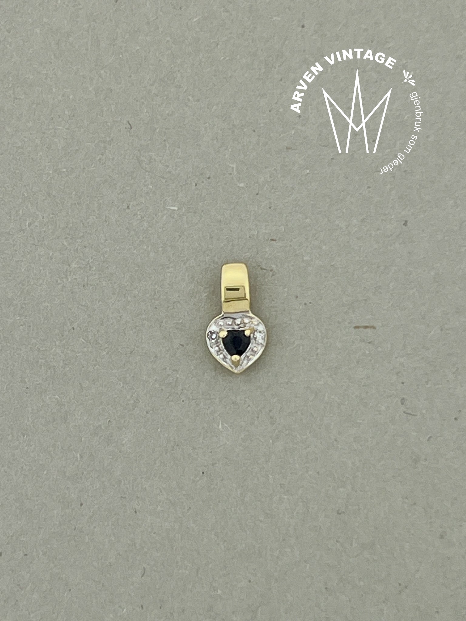 Vintage diamantanheng gult gull