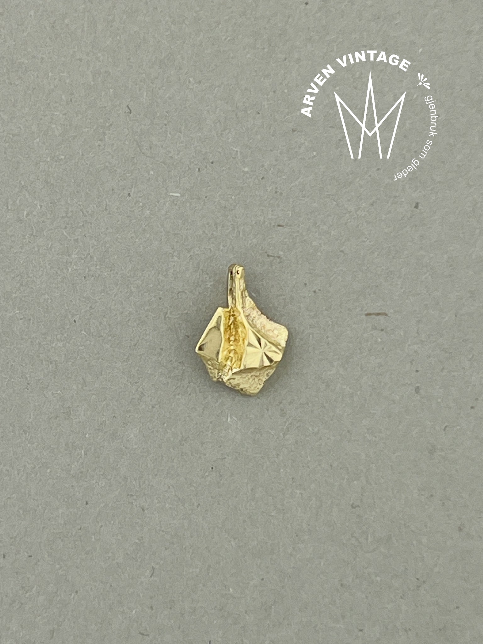 Vintage anheng gult gull