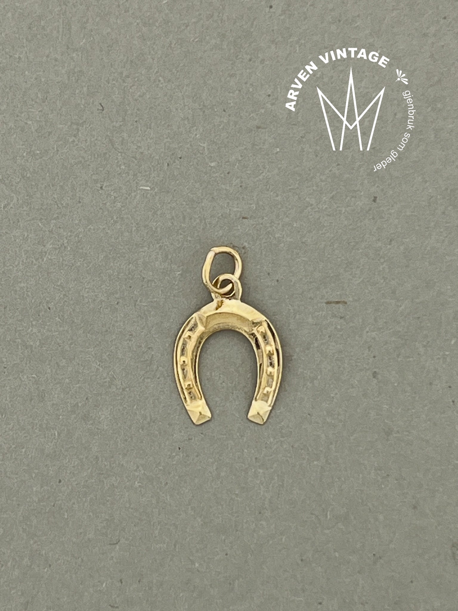 Vintage hesteskoanheng gult gull