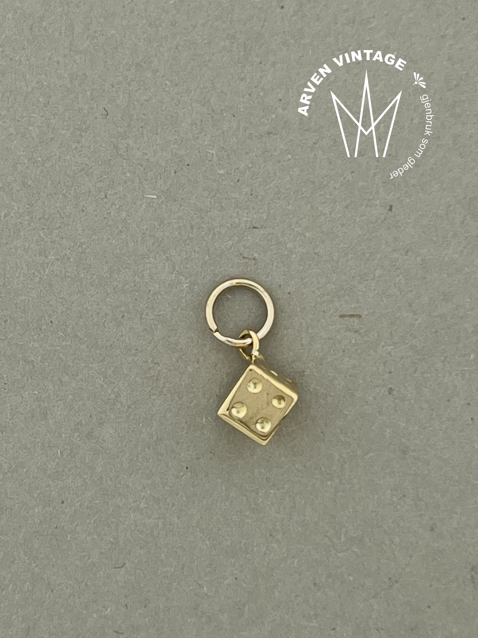 Vintage terninganheng gult gull