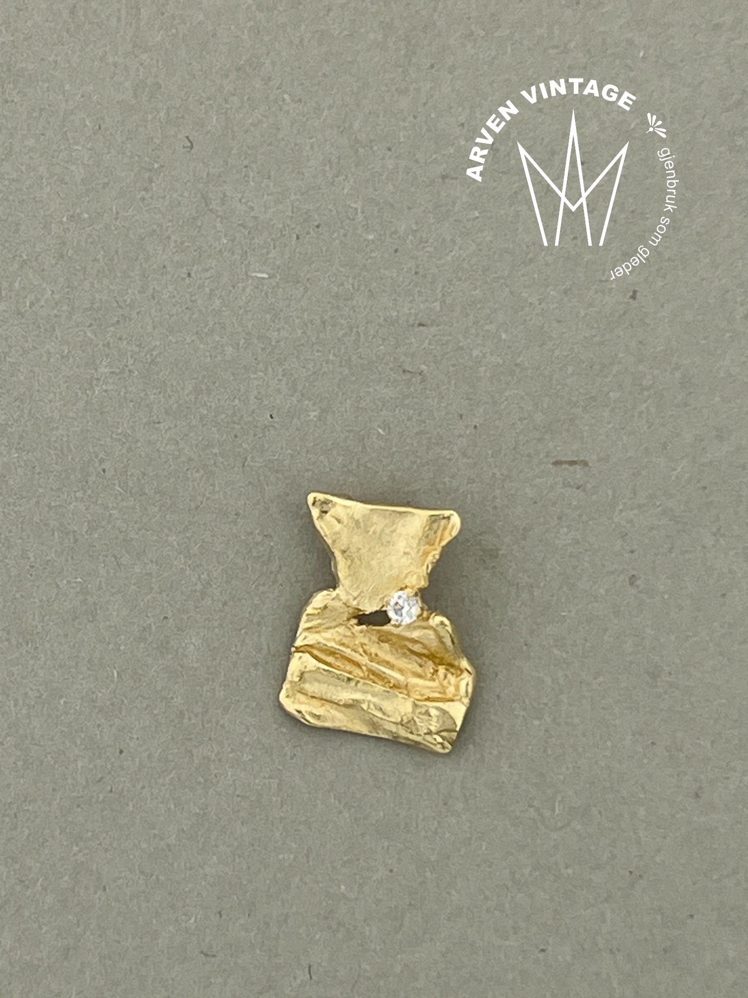 Vintage anheng gult gull