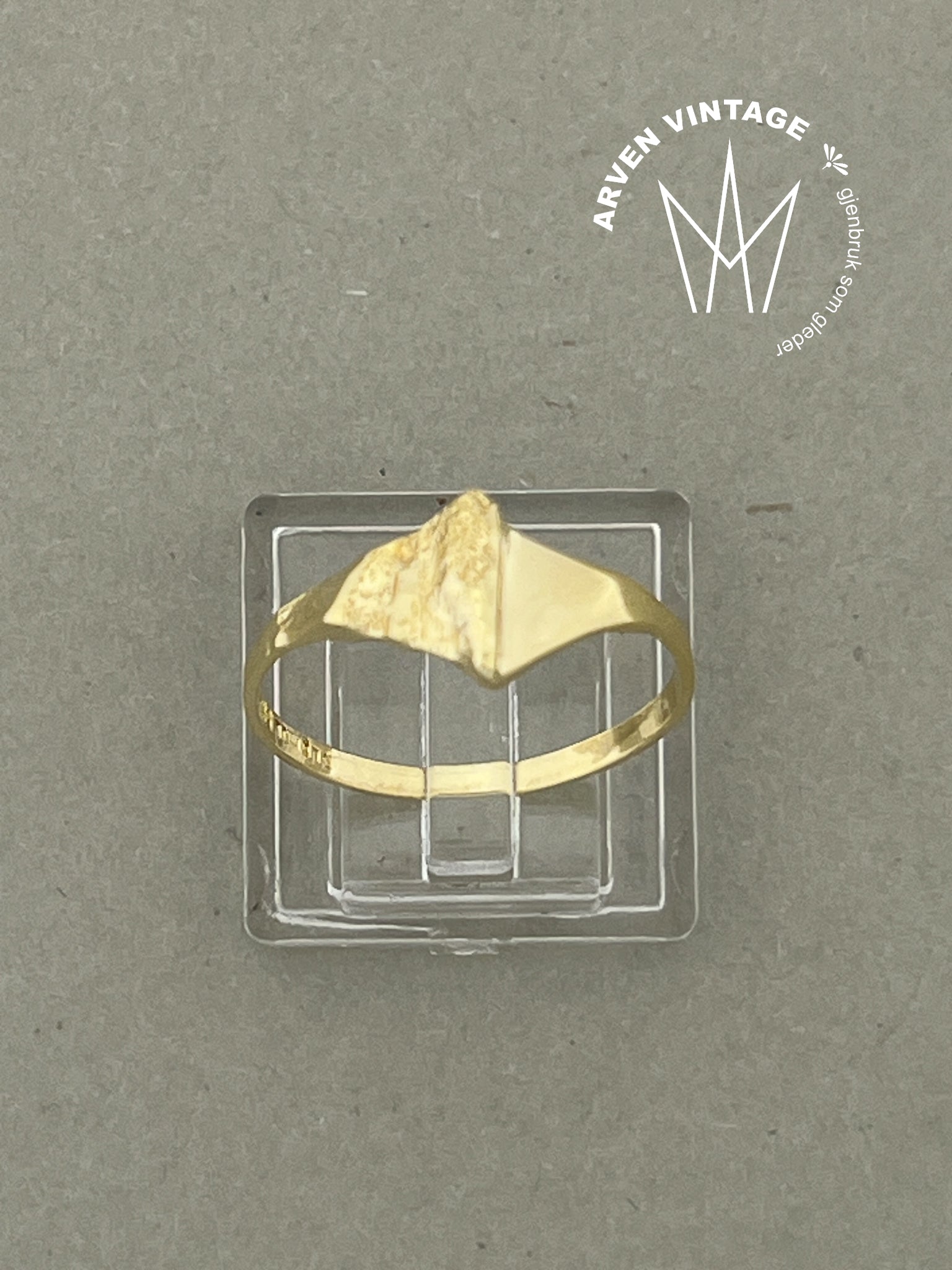 Vintage ring gult gull str58