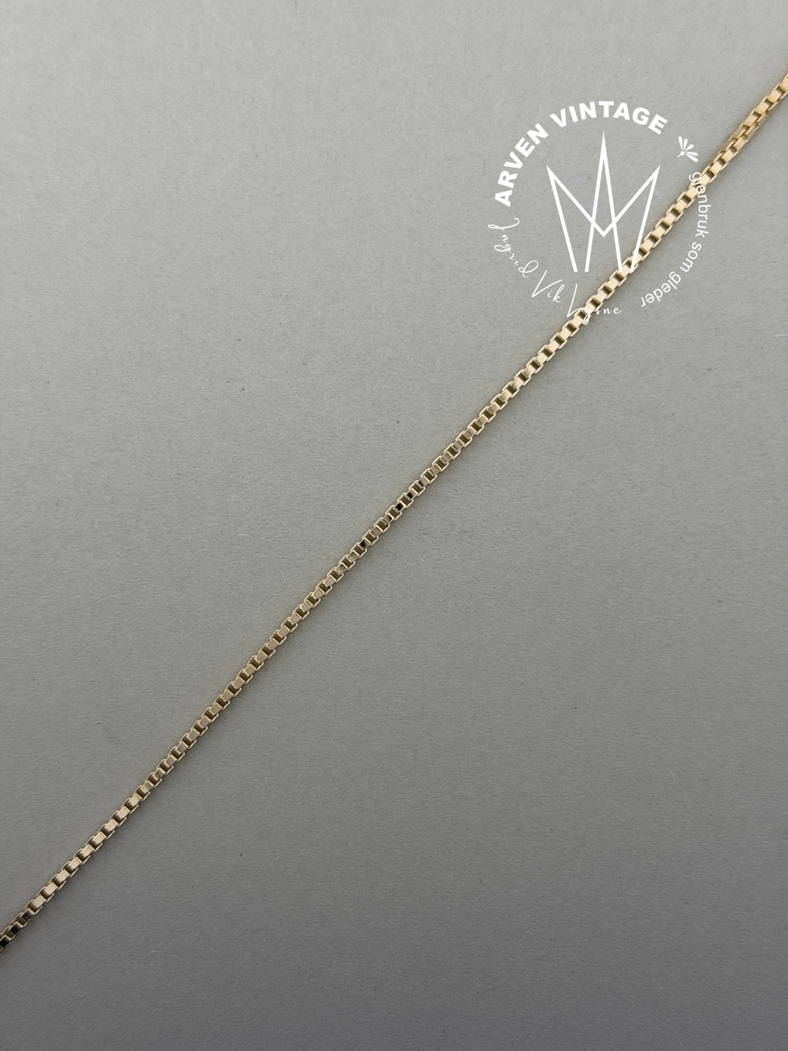 Vintage armbånd gult gull 18,5cm