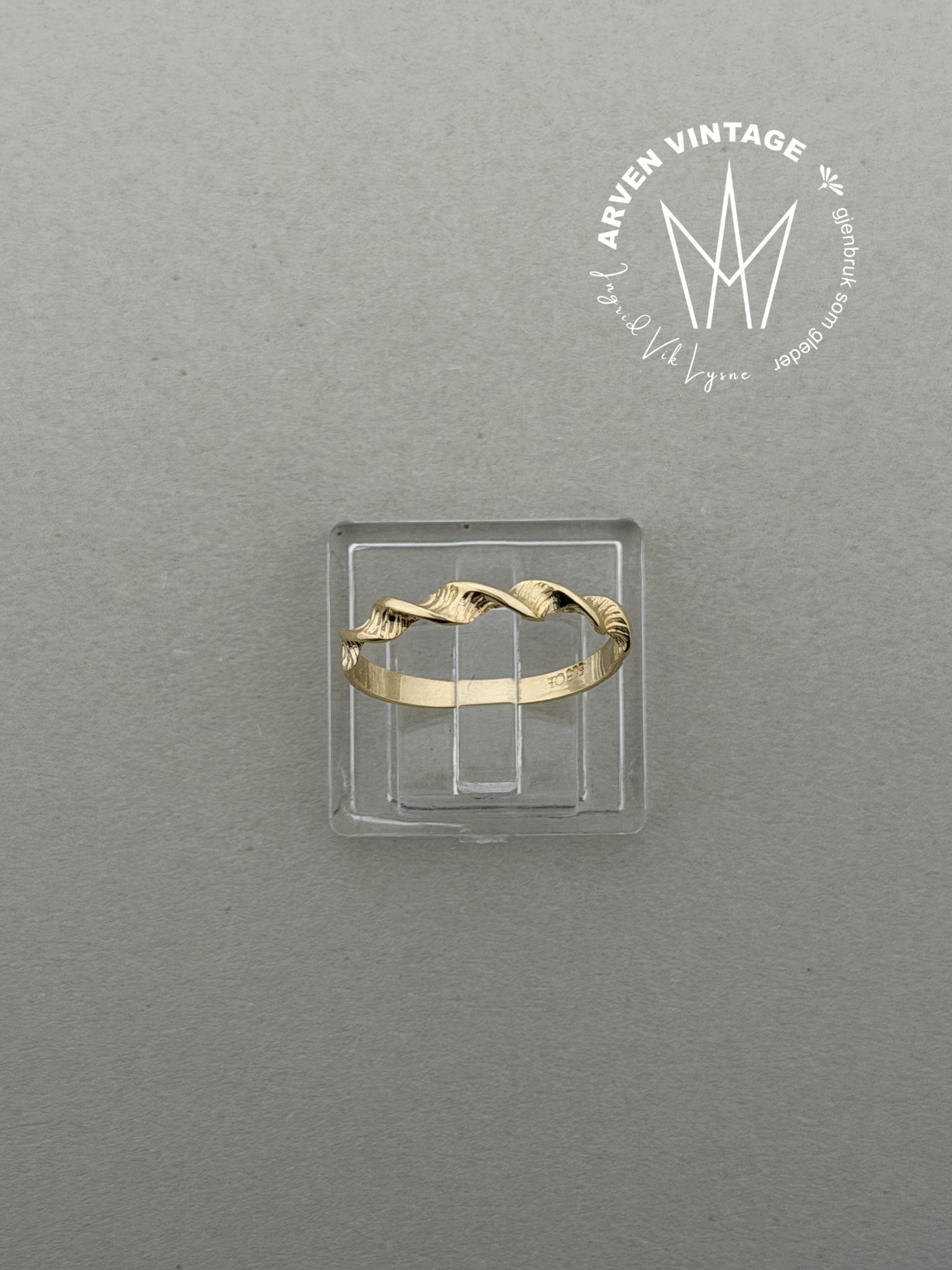 Vintage ring gult gull str52