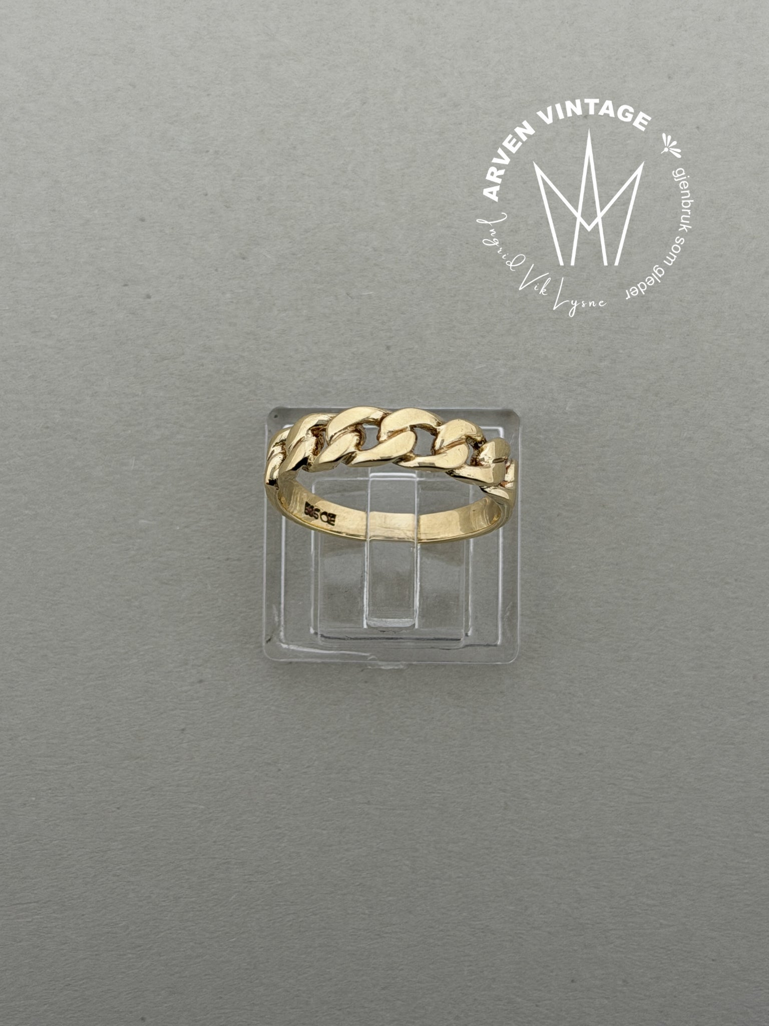Vintage ring gult gull str54