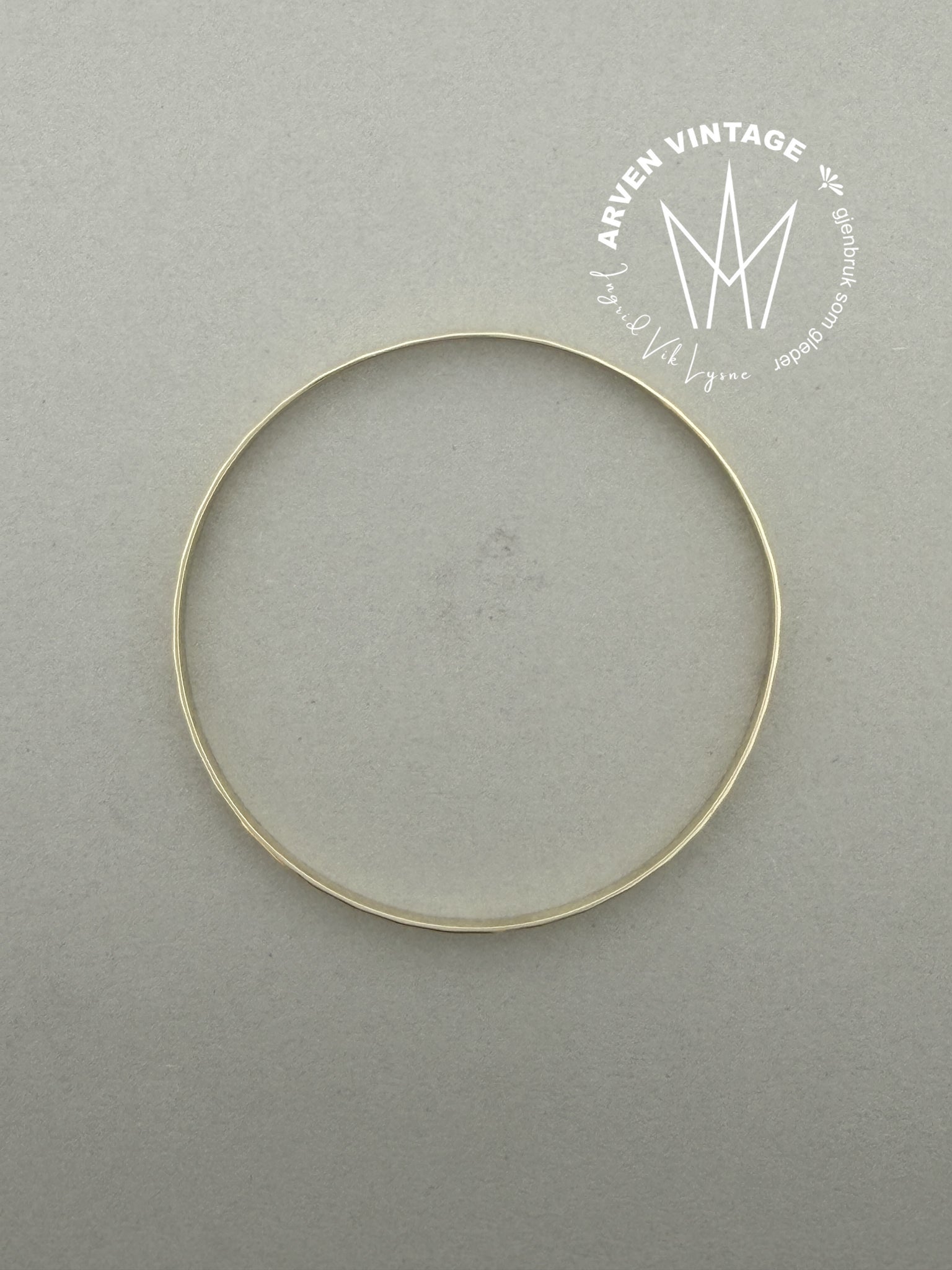 Vintage armring gult gull 20cm