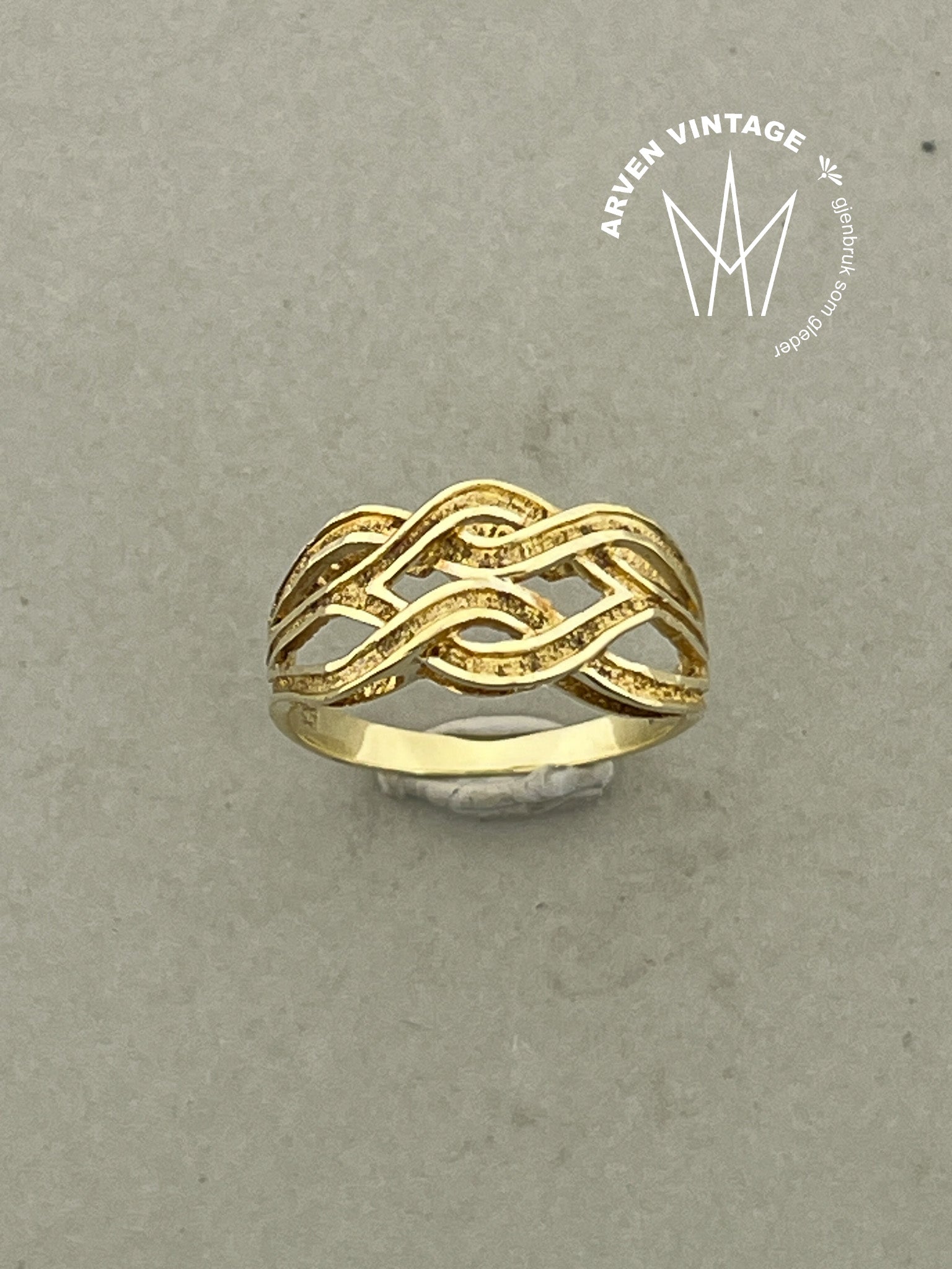 Vintage ring gult gull str55