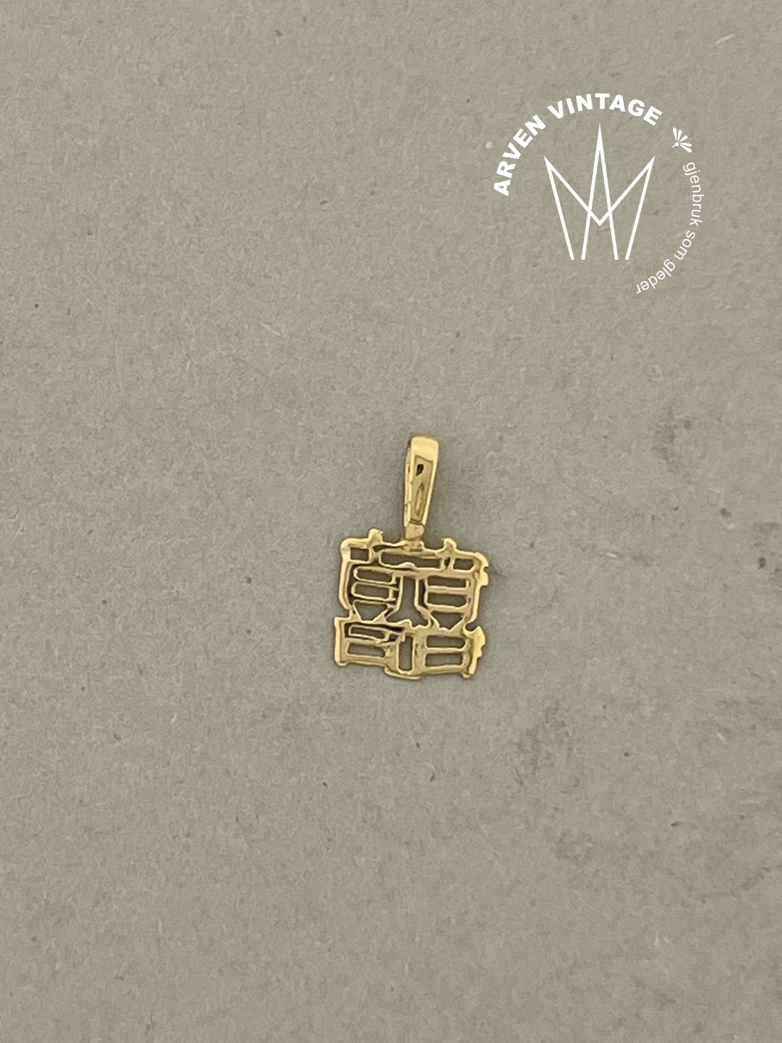 Vintage anheng 18K gult gull