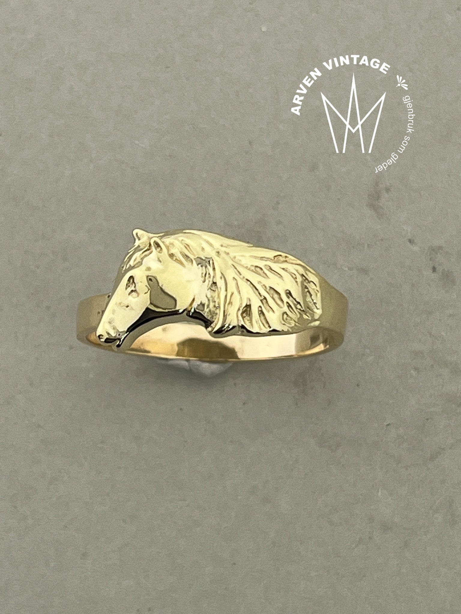 Vintage ring gult gull str70