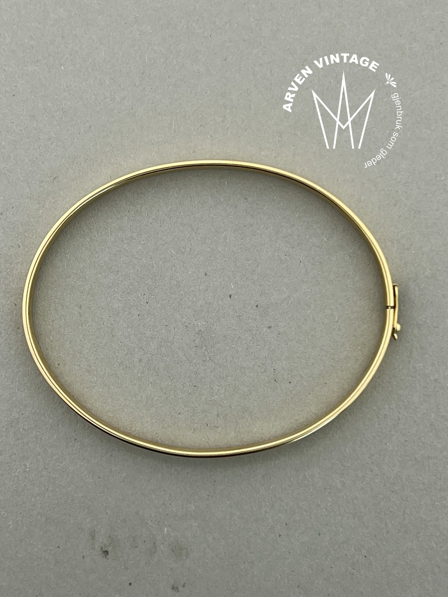 Vintage armring gult gull 16cm
