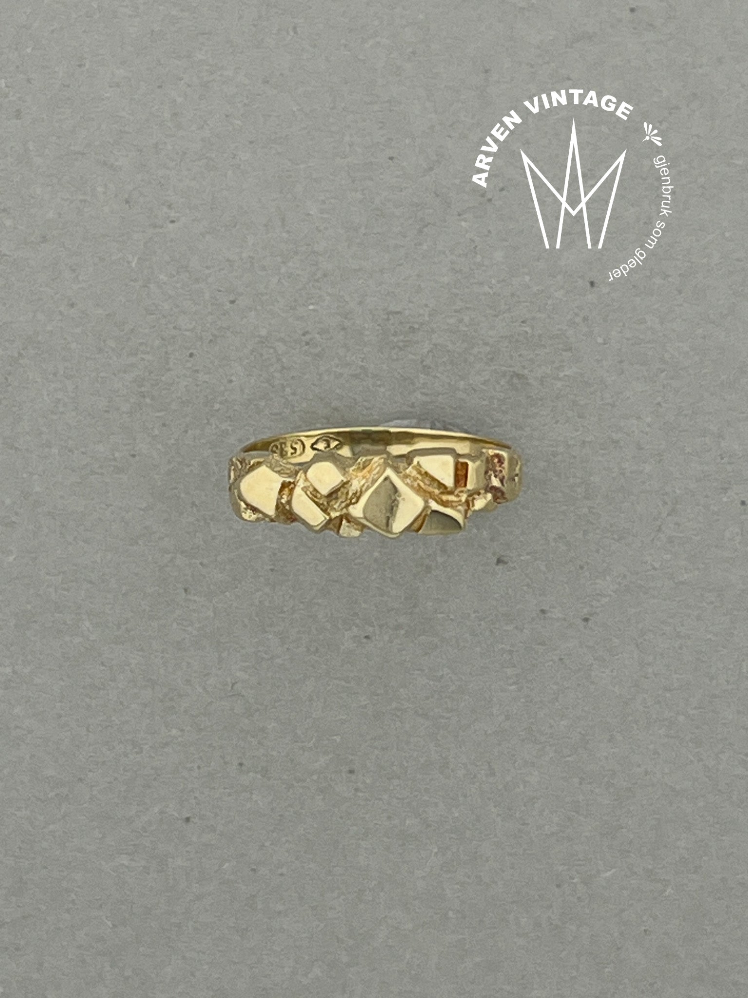 Vintage ring gult gull str48