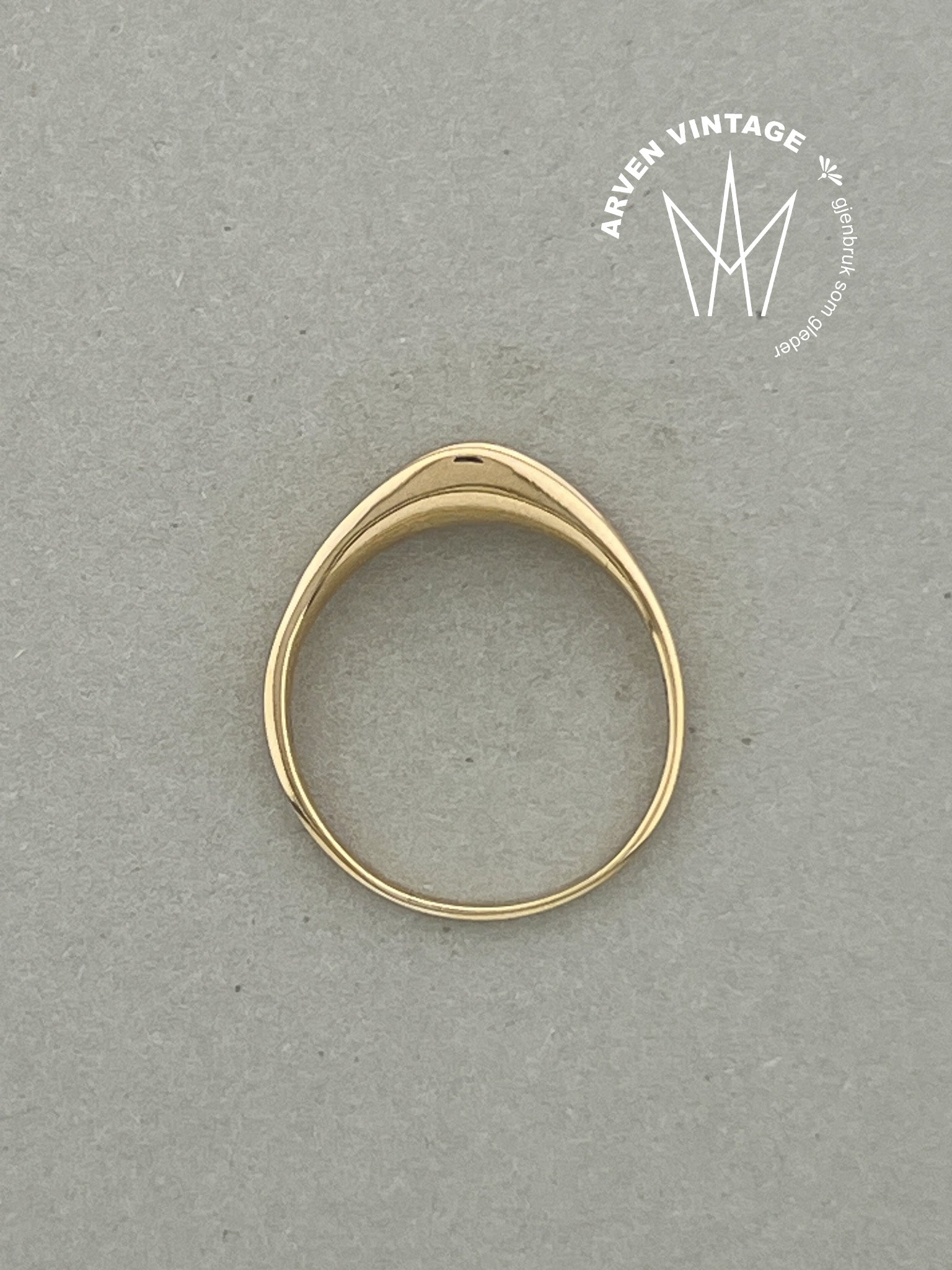 Vintage ring gult gull str 57