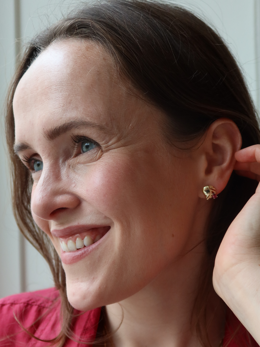 Vintage ørepynt gult gull