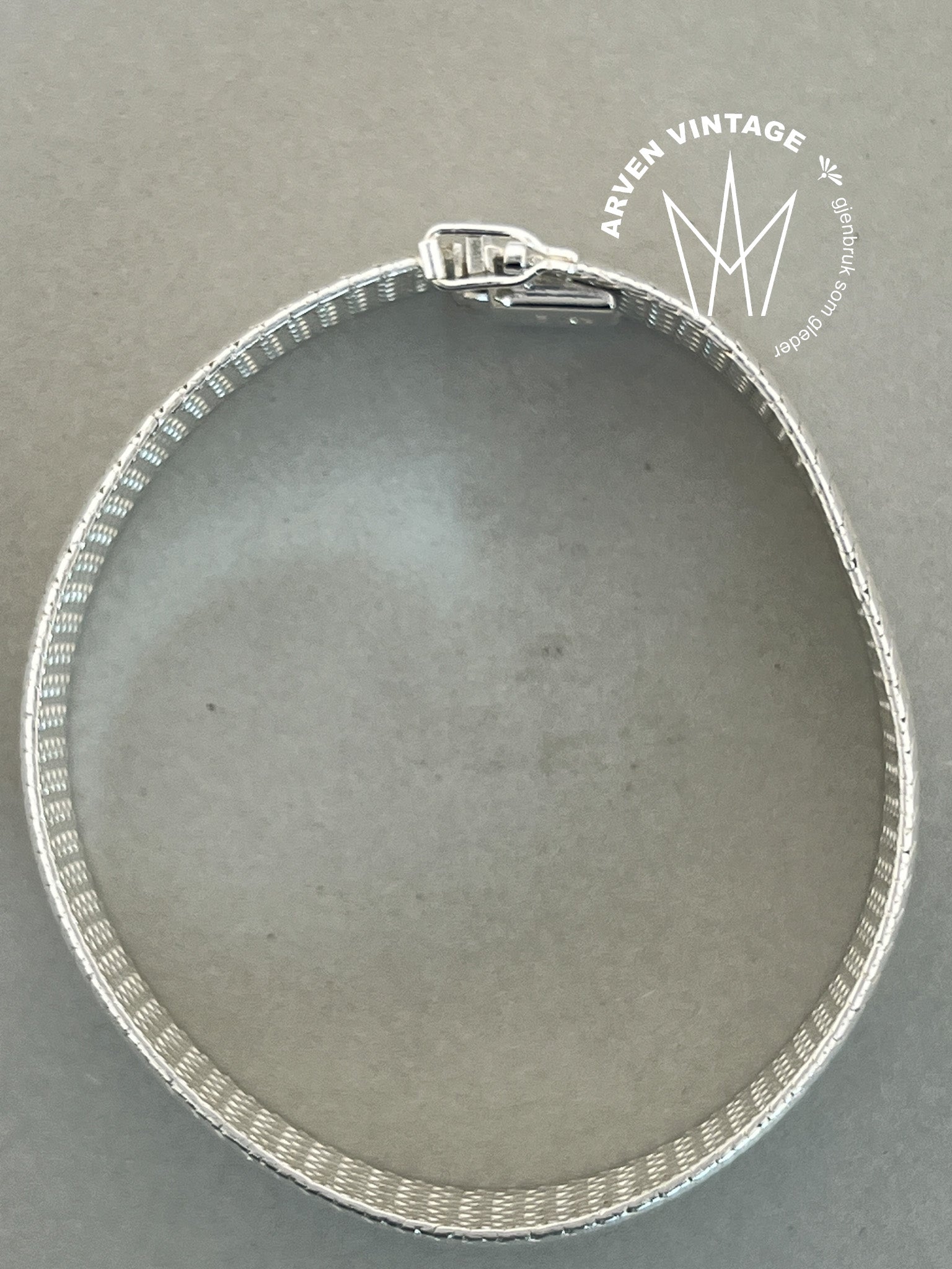 Vintage sølvarmbånd 19cm