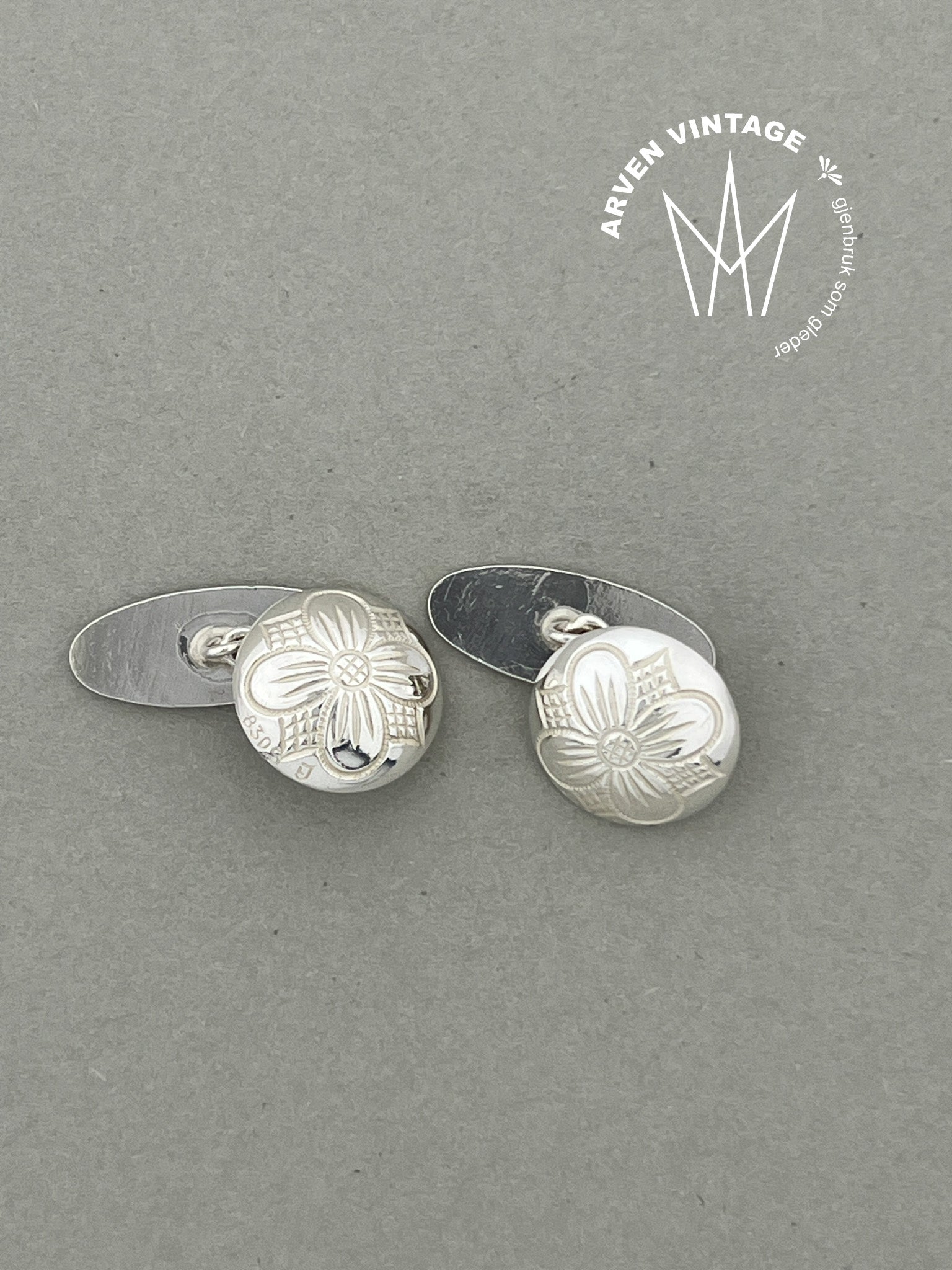 Vintage sølv mansjettknapper
