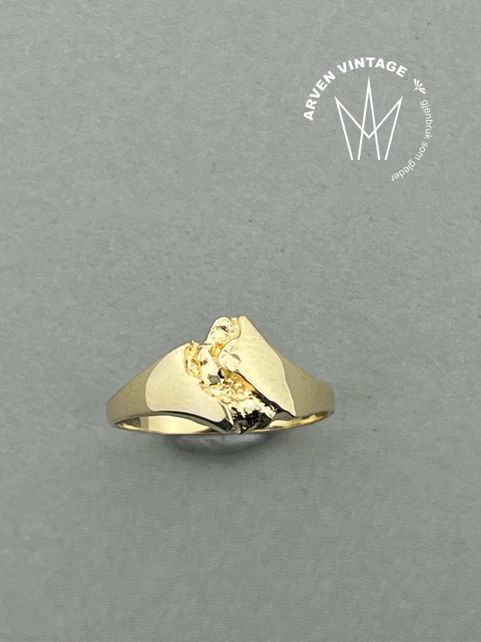 Vintage ring gult gull str59