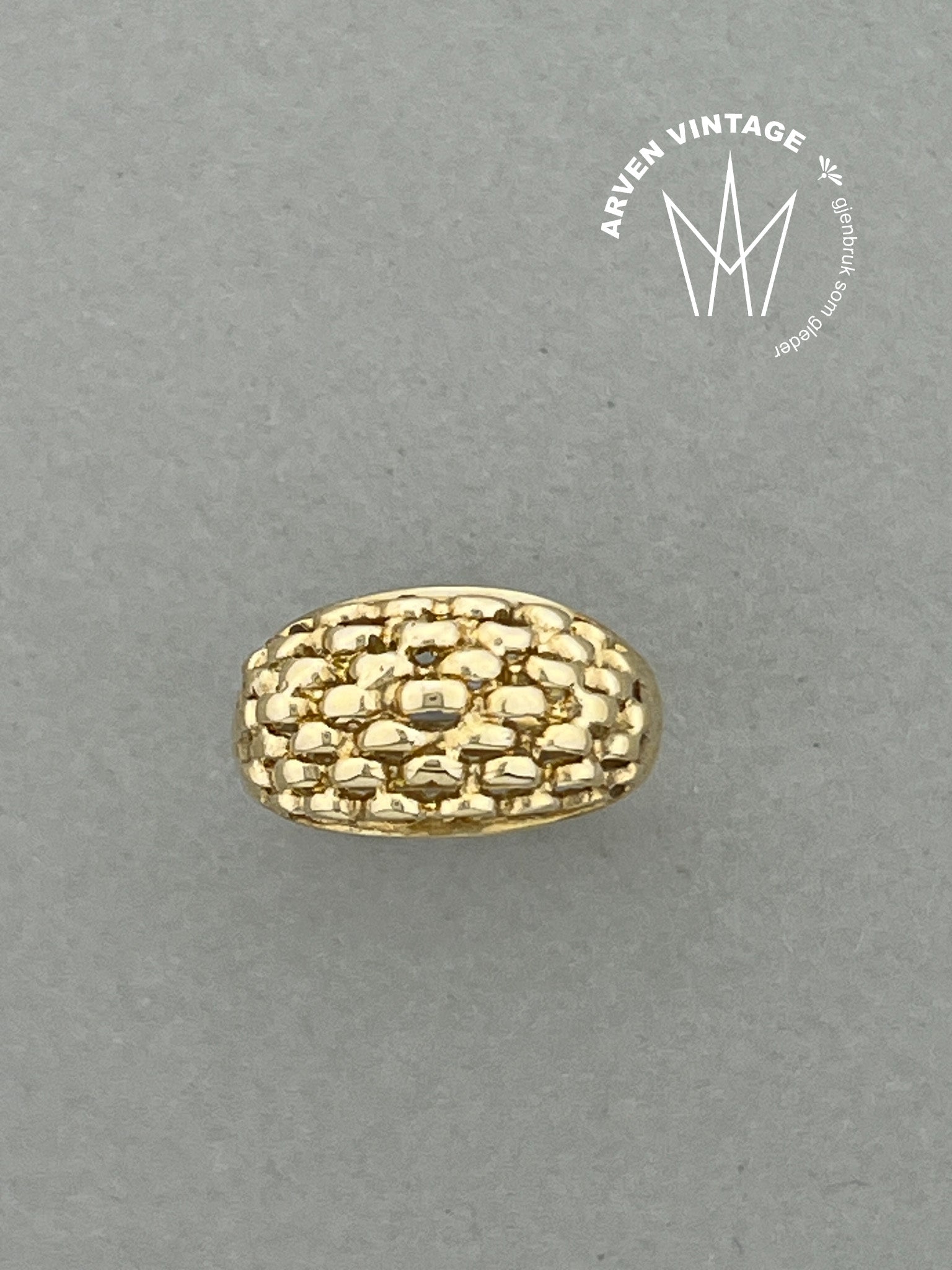 Vintage ring gult gull str52