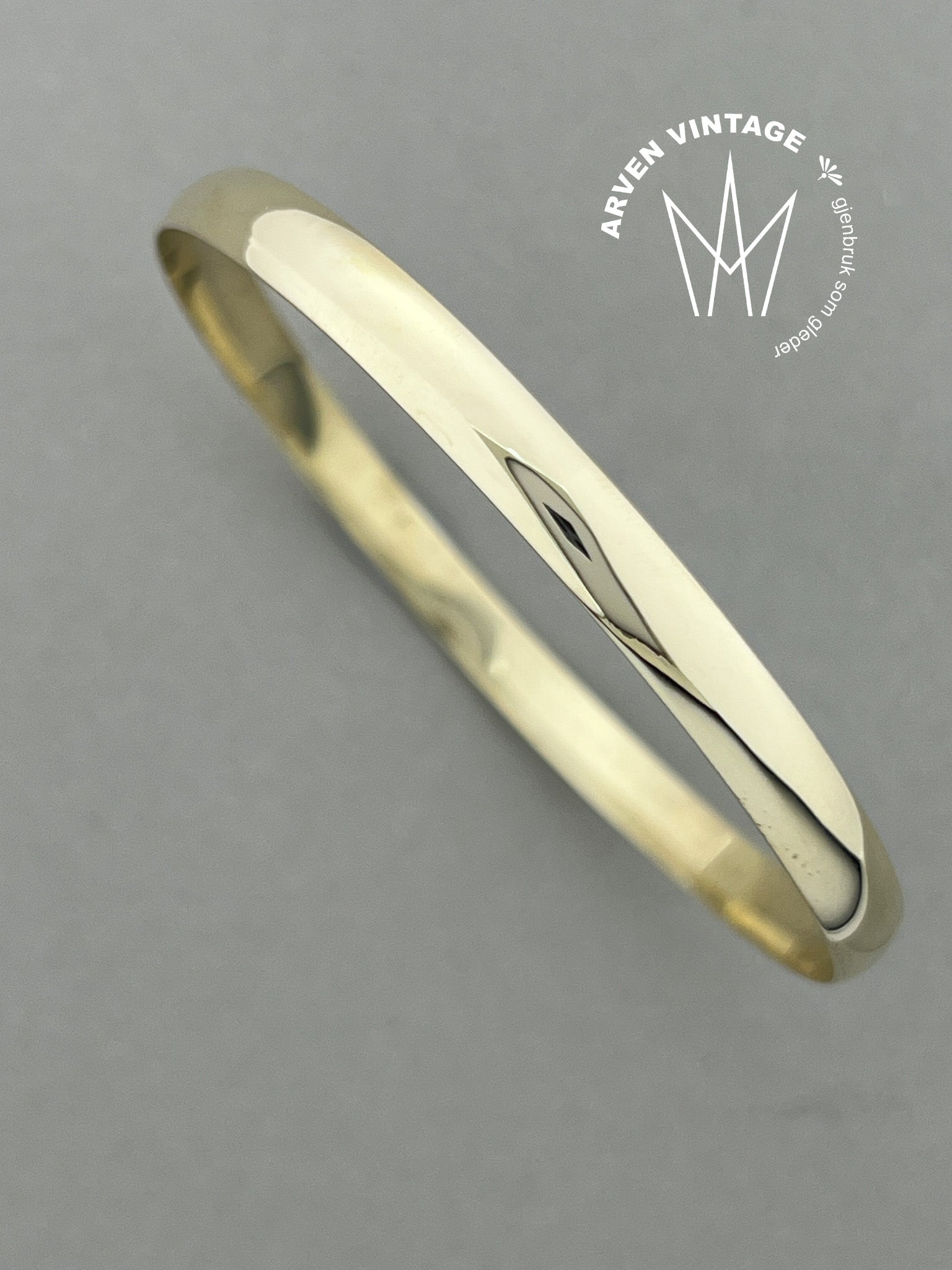 Vintage armring gult gull 20cm