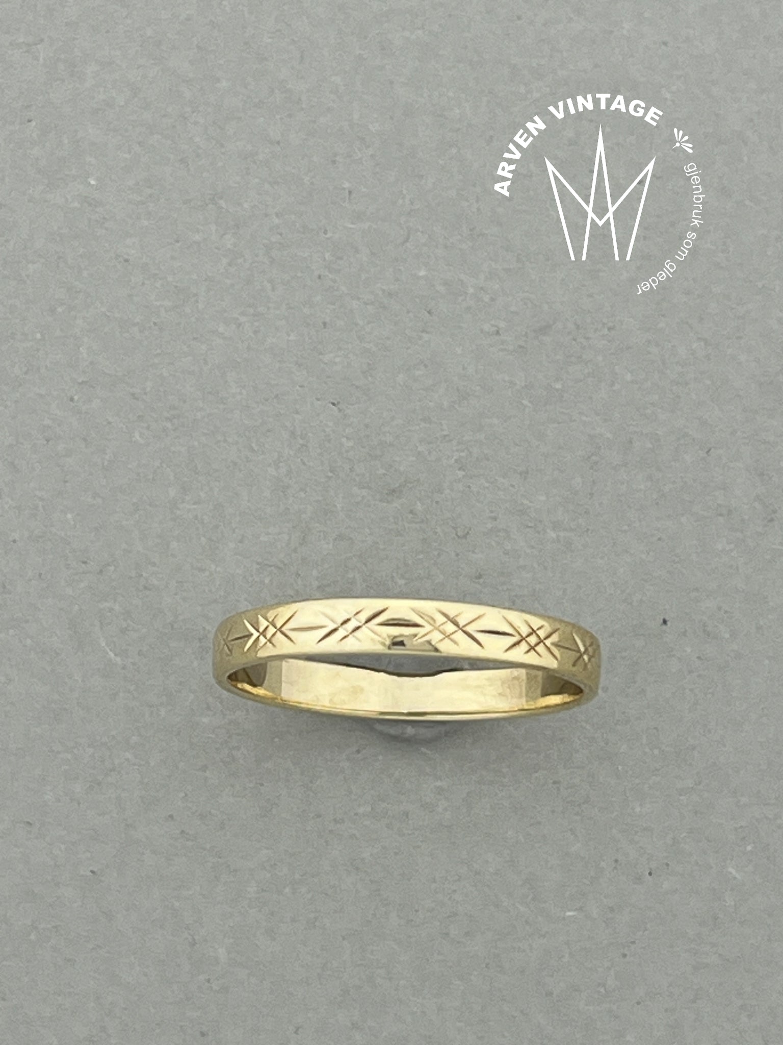 Vintage ring gult gull str60