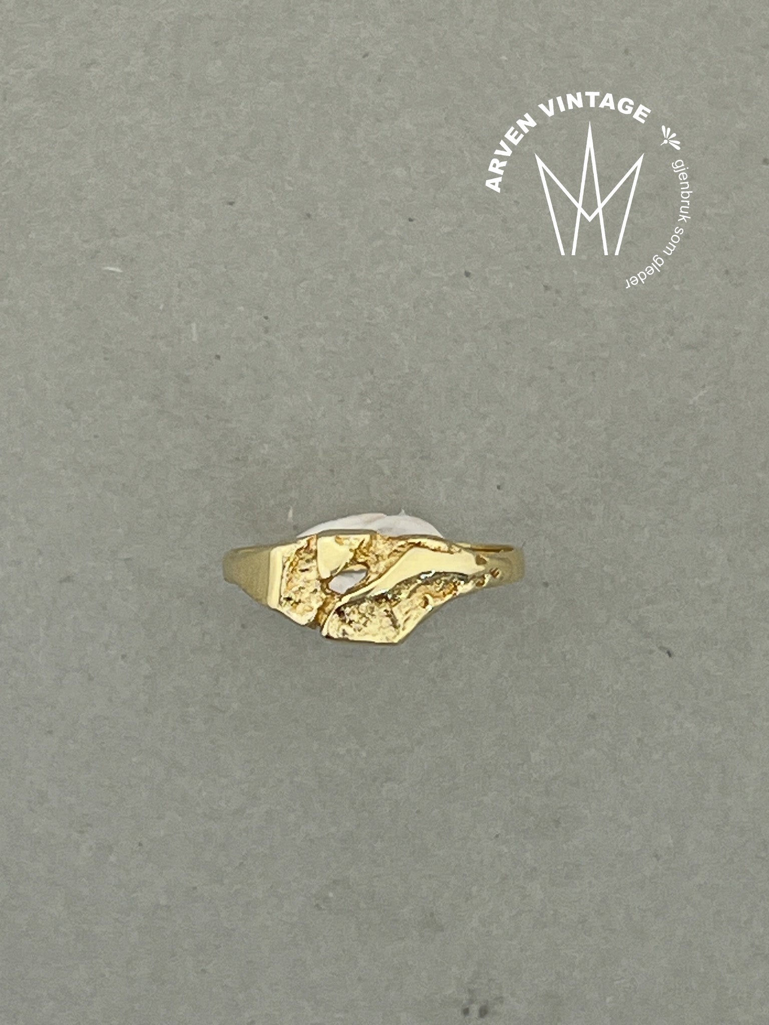 Vintage ring gult gull str49