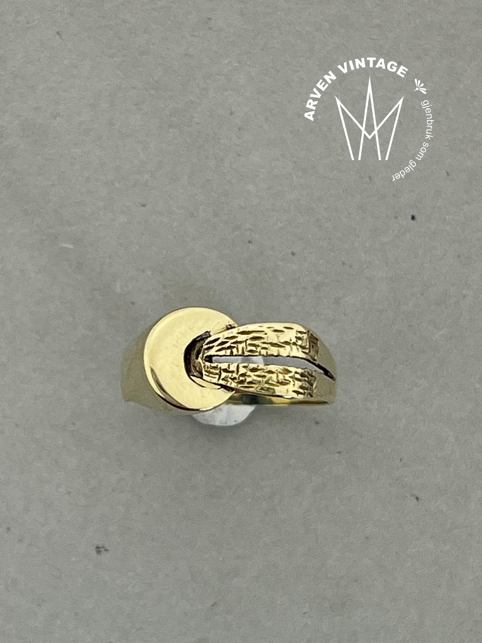 Vintage ring gult gull str55