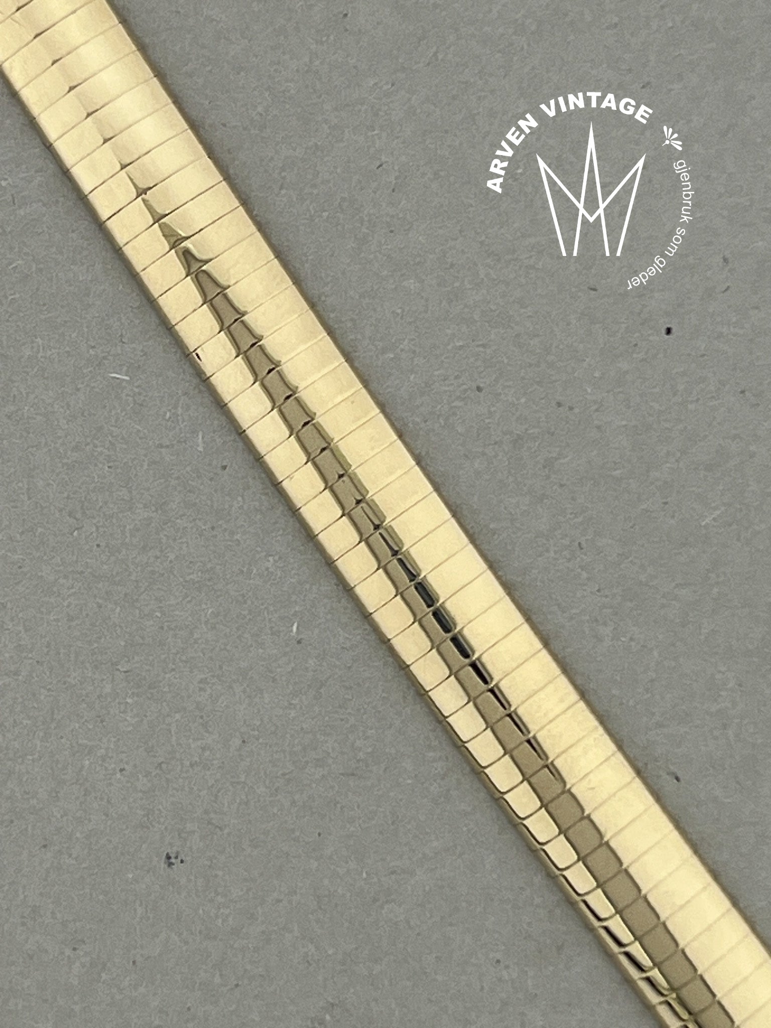 Vintage armbånd gult gull 19,5cm