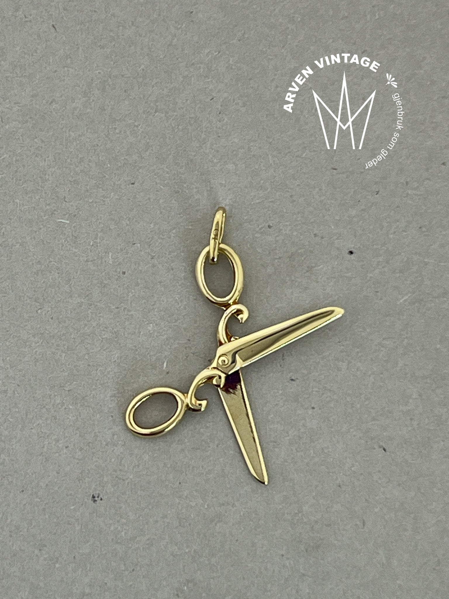 Vintage anheng gult gull