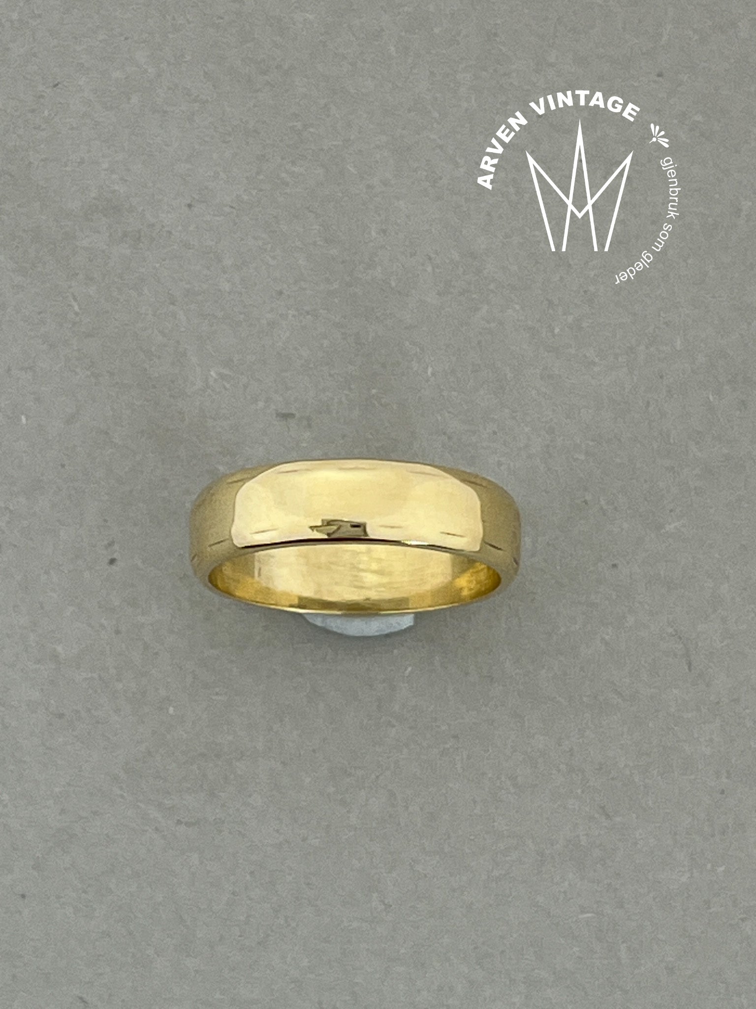 Vintage ring gult gull str 52