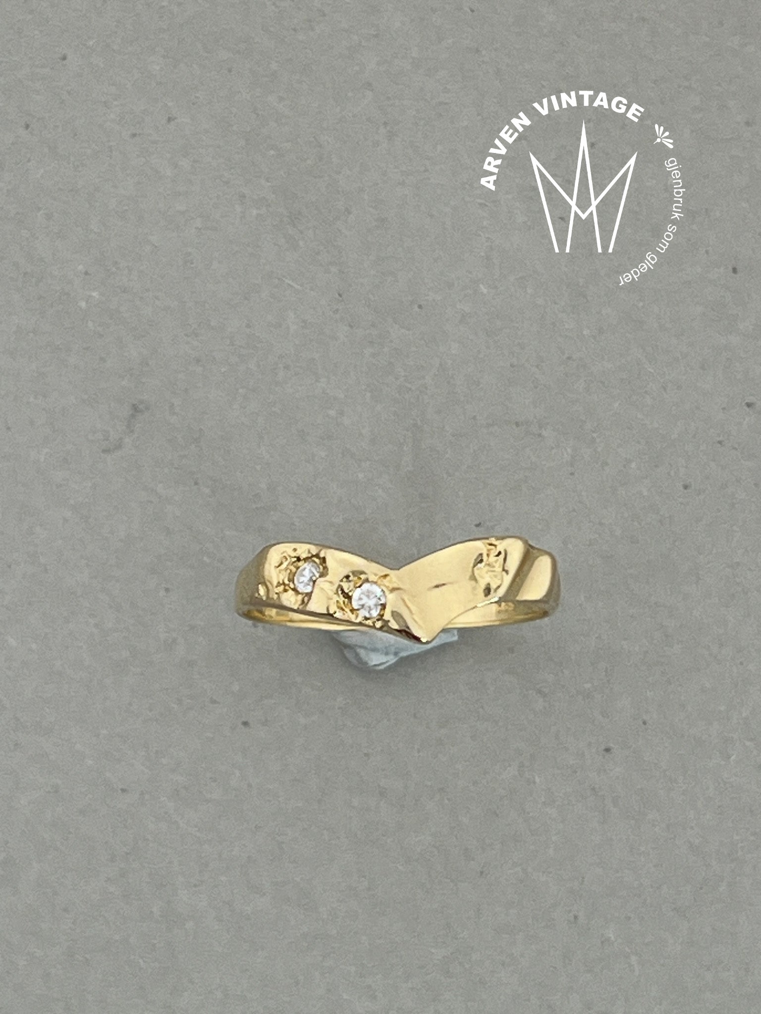 Vintage ring gult gull str53