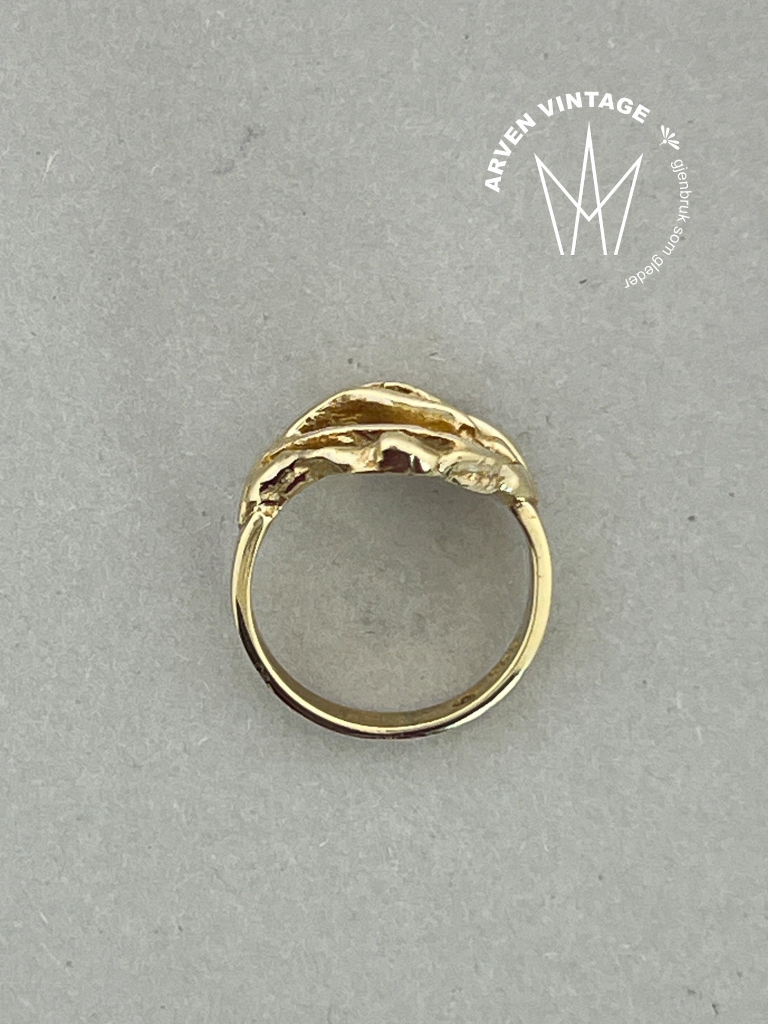 Vintage ring gult gull str49
