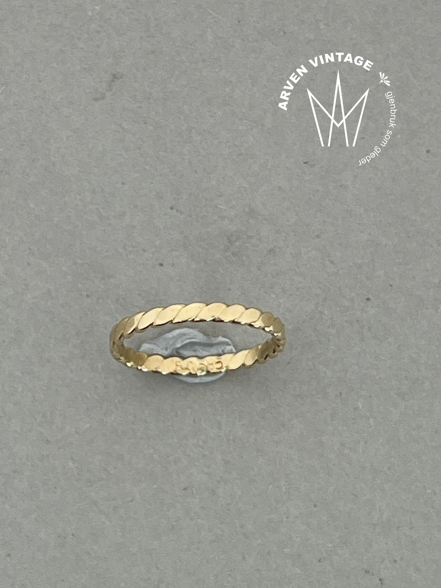 Vintage ring gult gull str48