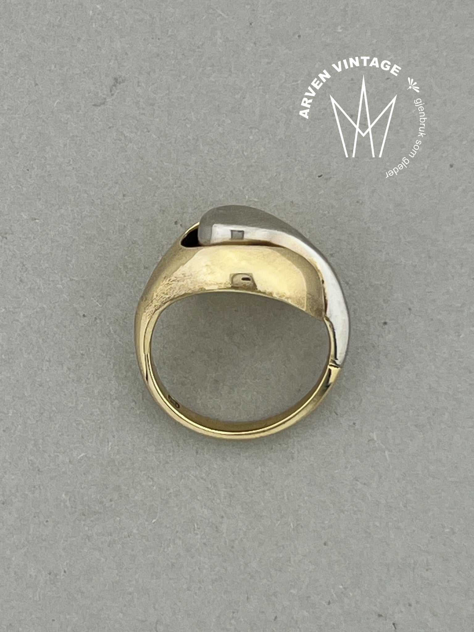 Vintage ring gult gull str49